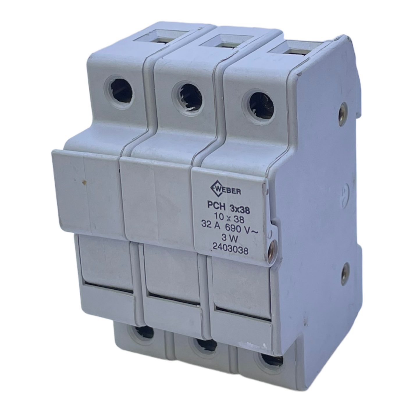Weber PCH 3x38 fuse holder 2403038 690V 32A 3W holder
