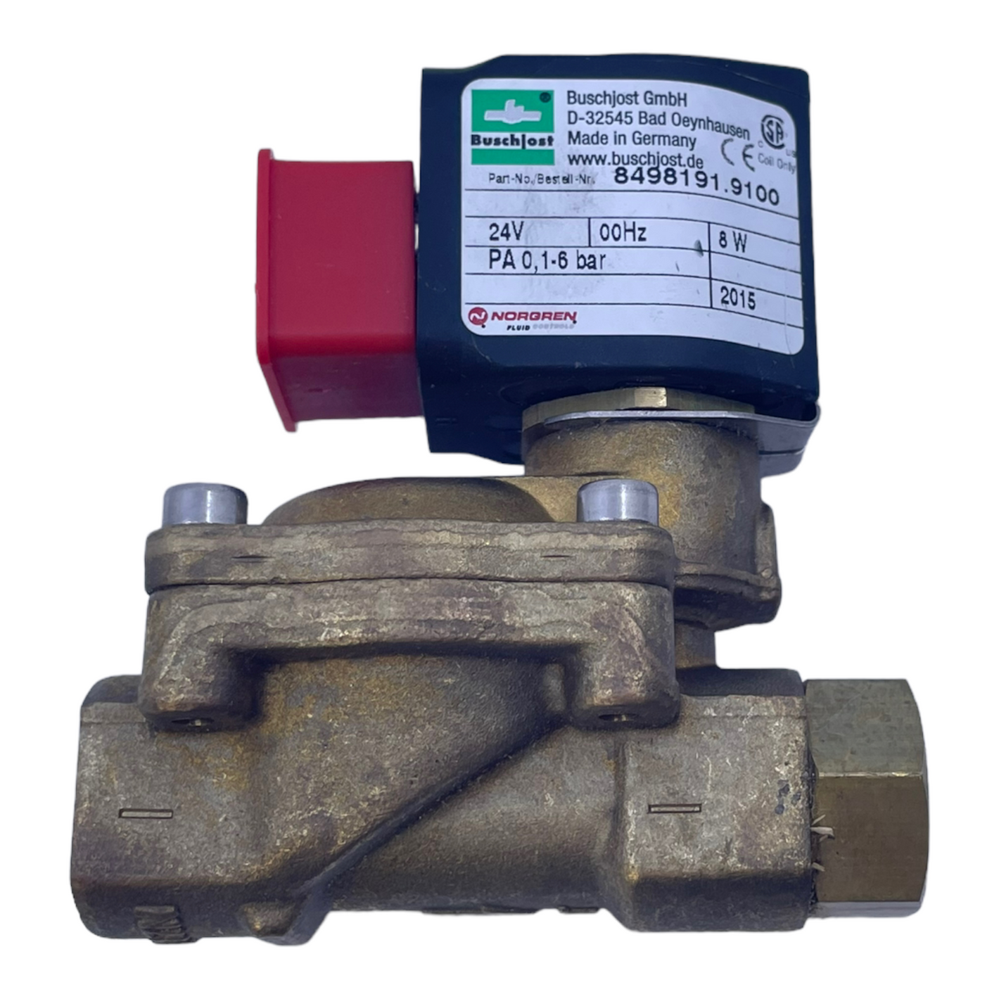 Buschjost CW617N Magnetventil für industriellen Einsatz 0,1-6bar 24V 8W
