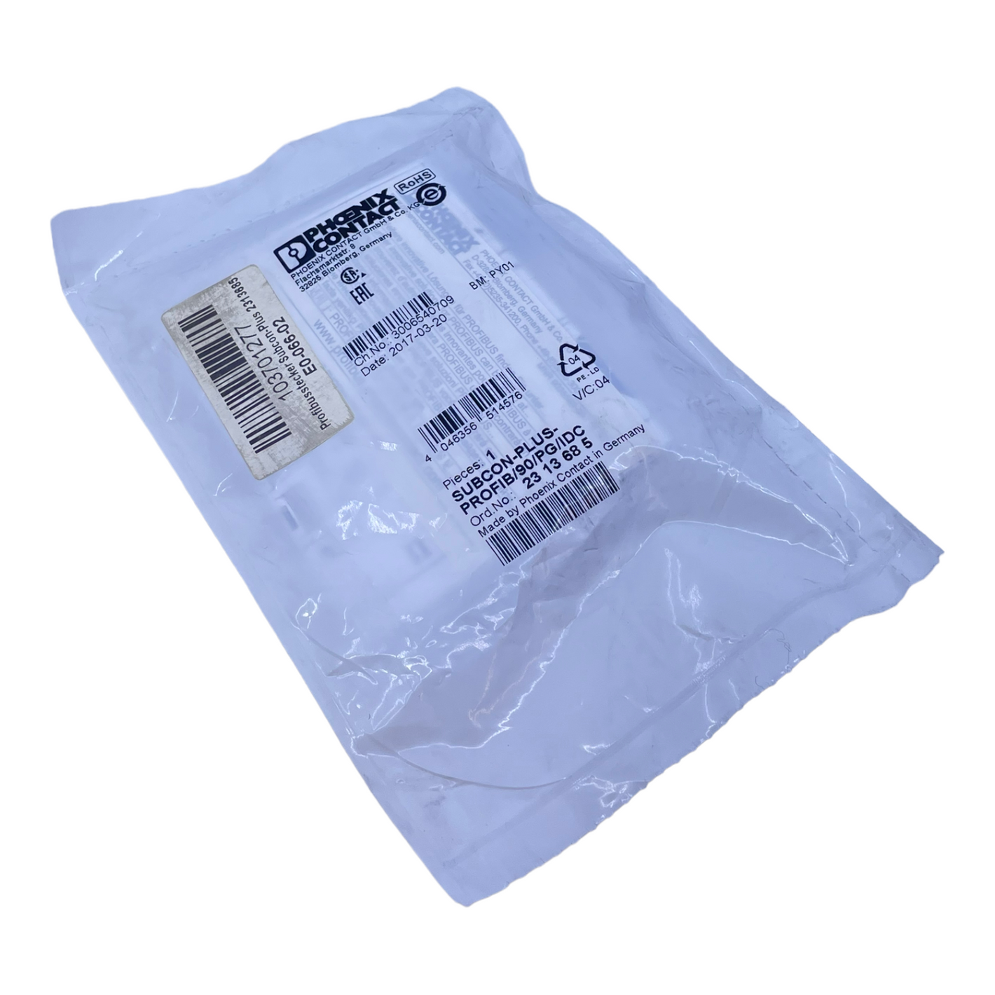 Phoenix Contact SUBCON-PLUS-PROFIB/90/PG/IDC bus connector 2313685 connector