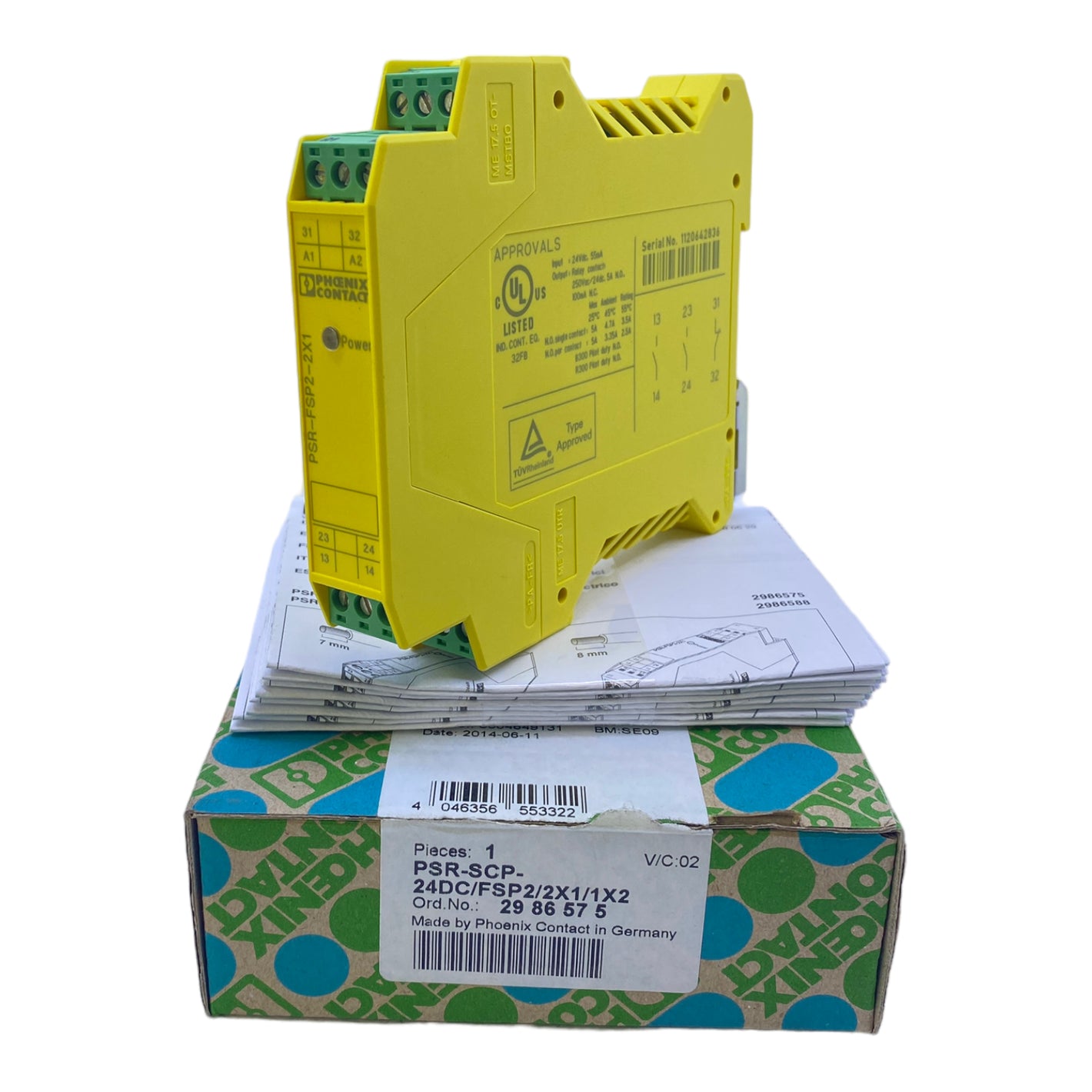 Phoenix Contact PSR-SCP-24DC/FSP2/2X1/1X2 safety relay 2986575 250V AC