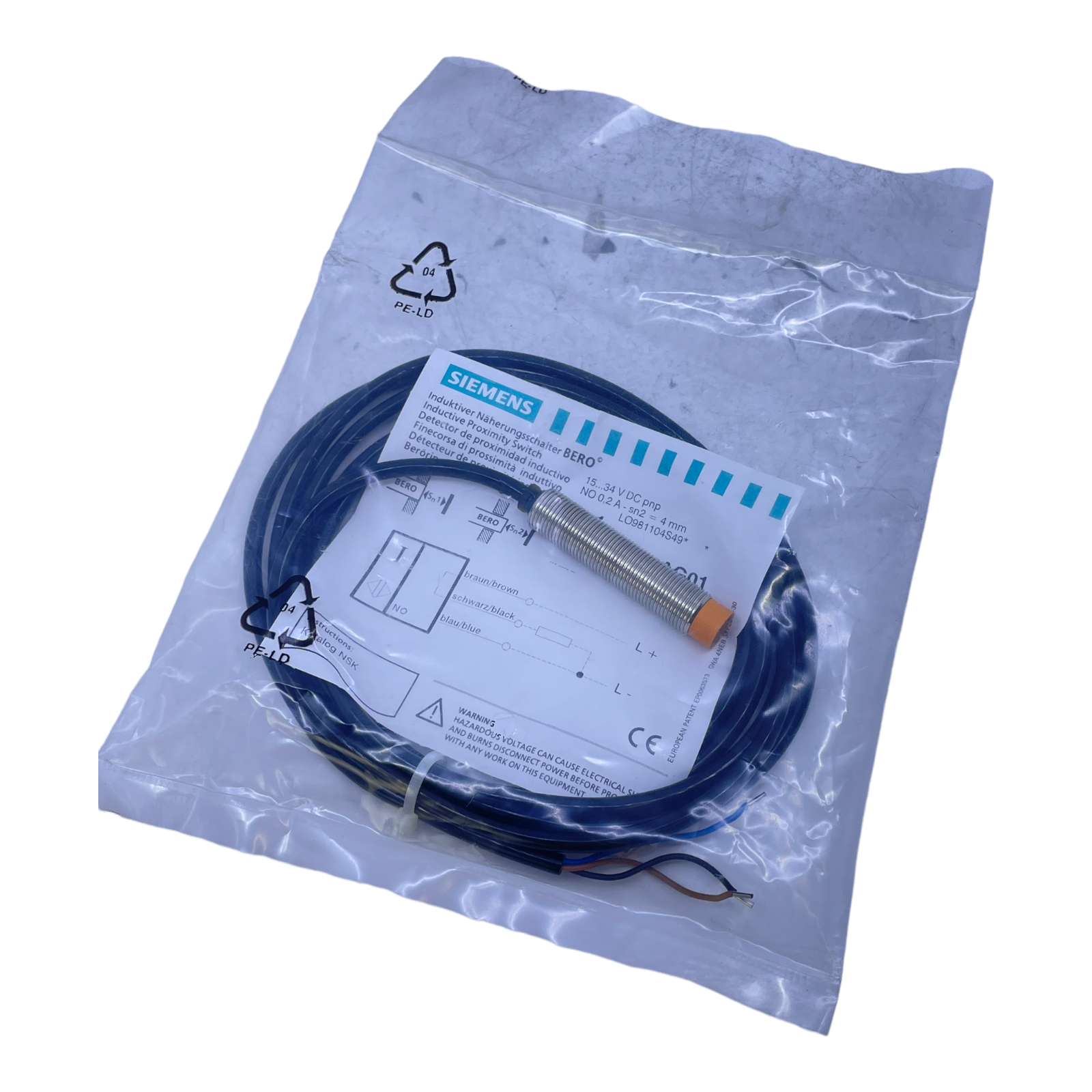 Siemens Bero 3RG4031-6CD00 Induktiver Näherungsschalter – NEU, Made In Germany