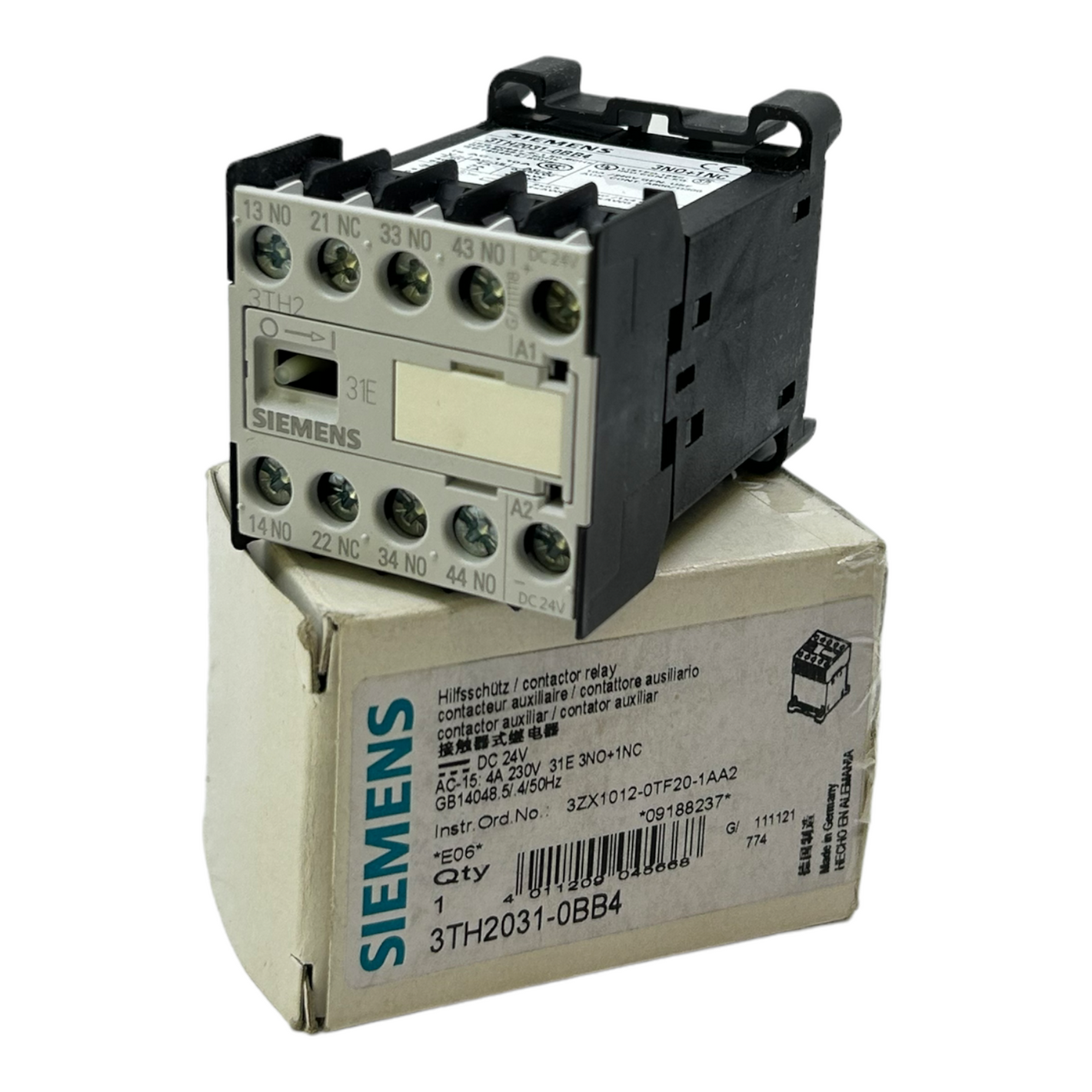 Siemens 3TH2031-0BB4 Auxiliary contactor for industrial use Contactors 3TH2031-0BB4