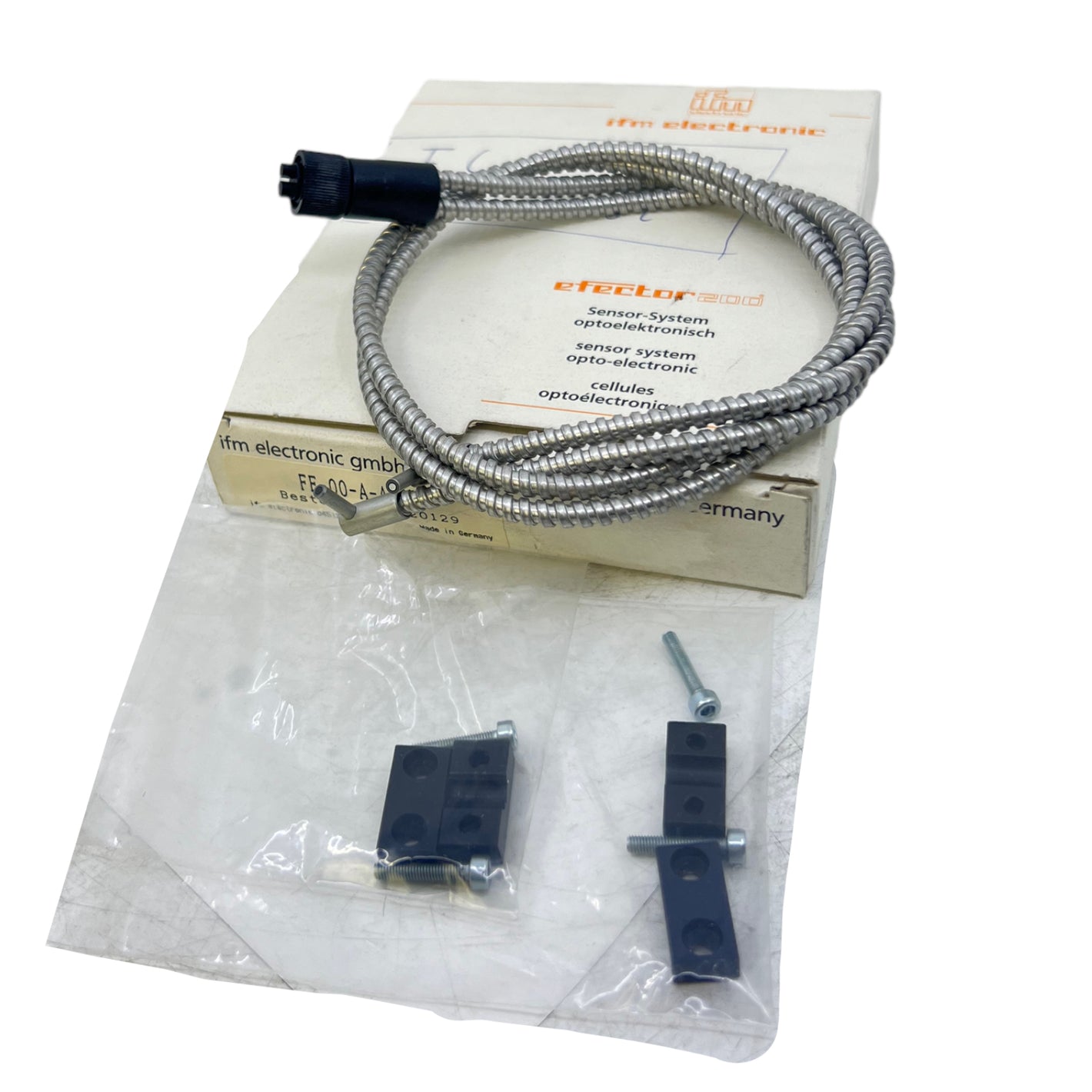 IFM E20129 FE-00-A-A-R3 Lichtwellenleiter Einweglichtschranke 600mm Adapter ABS