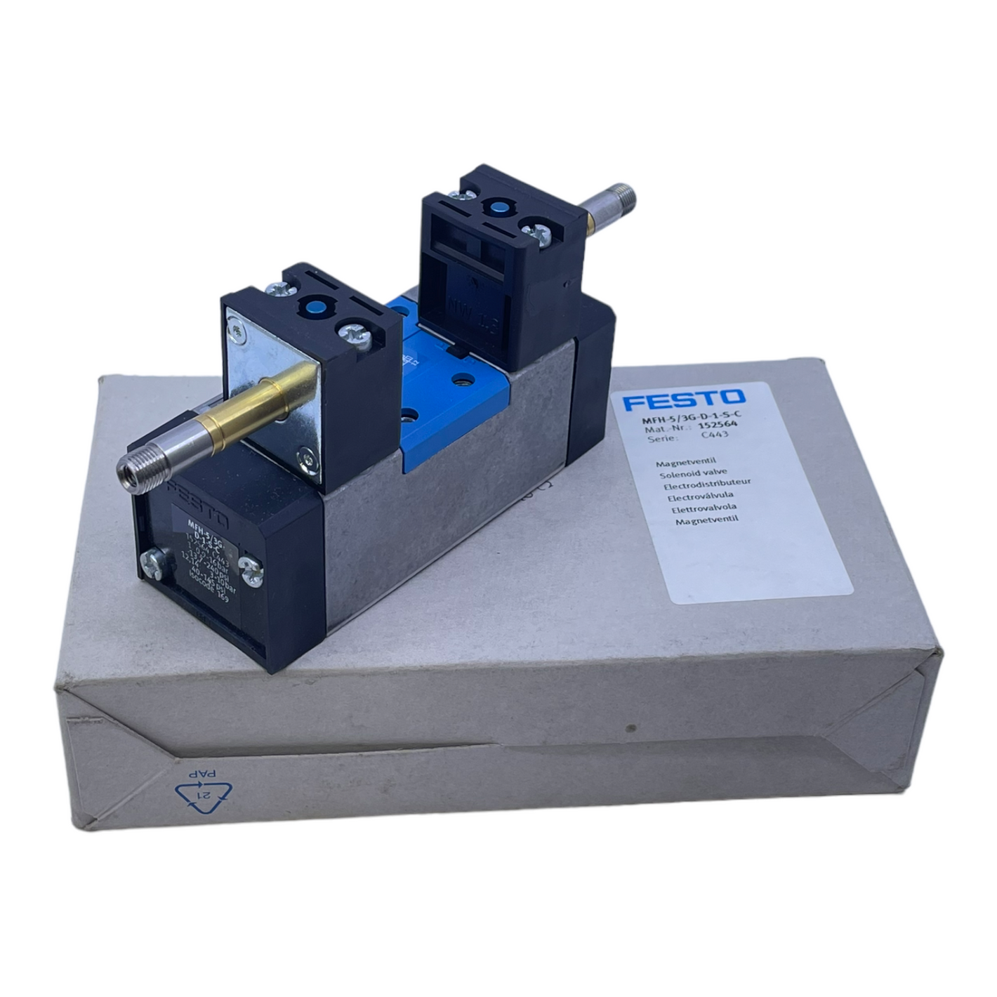 Festo MFH-5/3G-D-1-SC solenoid valve 152564 -0.9 ... 16bar any 3 ... 10bar