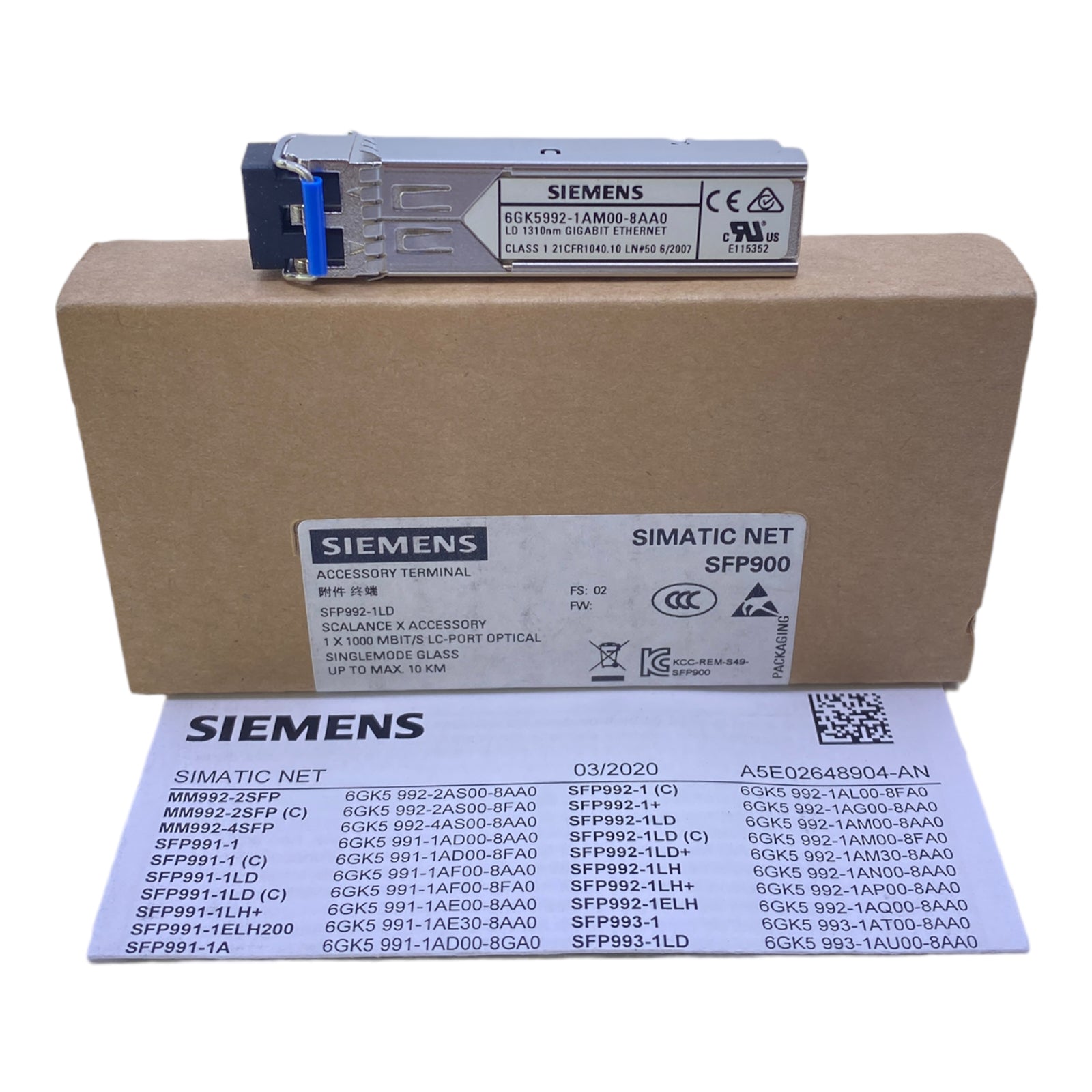 Siemens 6GK5992-1AM00-8AA0 plug-in transceiver