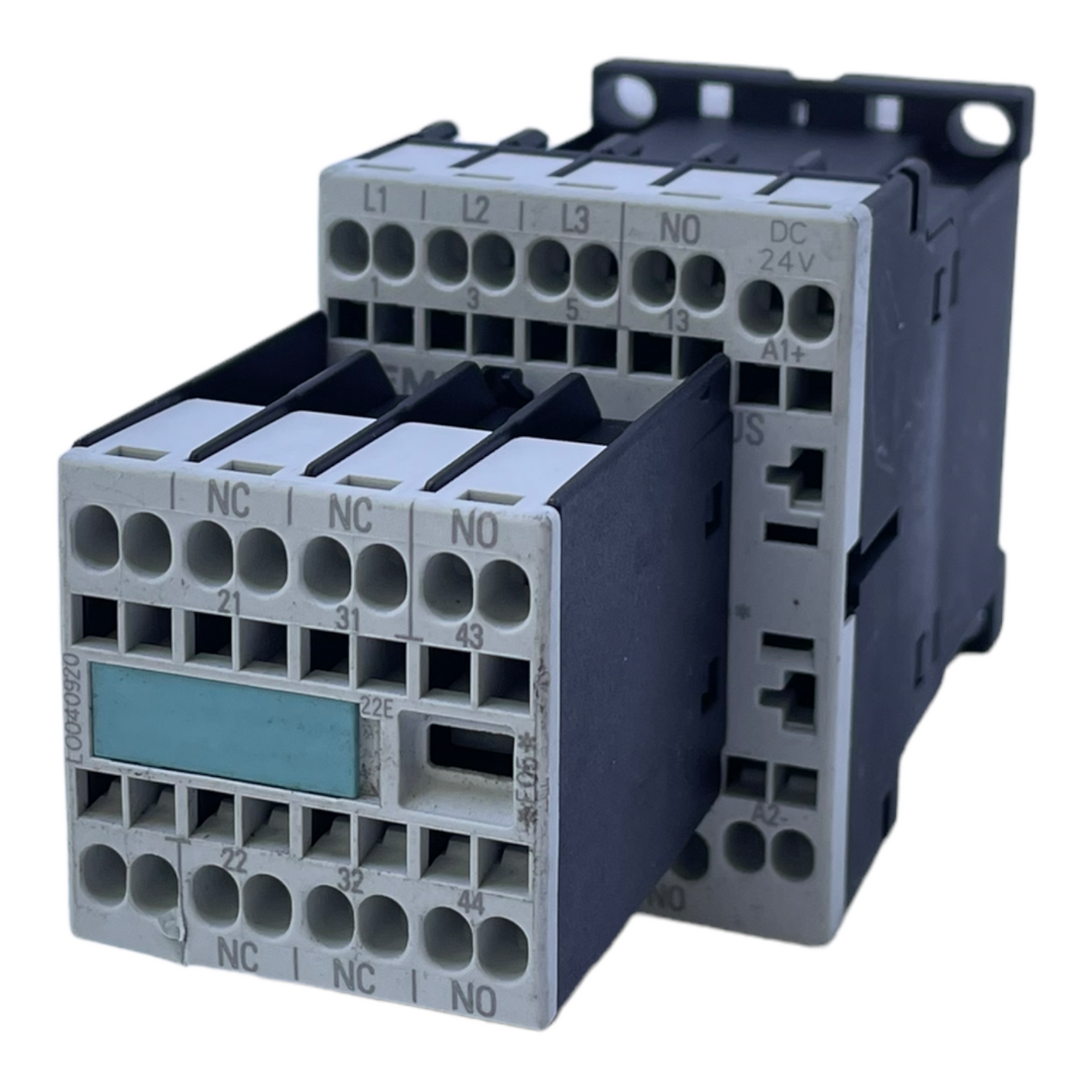 Siemens 3RT1015-2BB41 power contactor 24V DC +3RH1911-2HA12