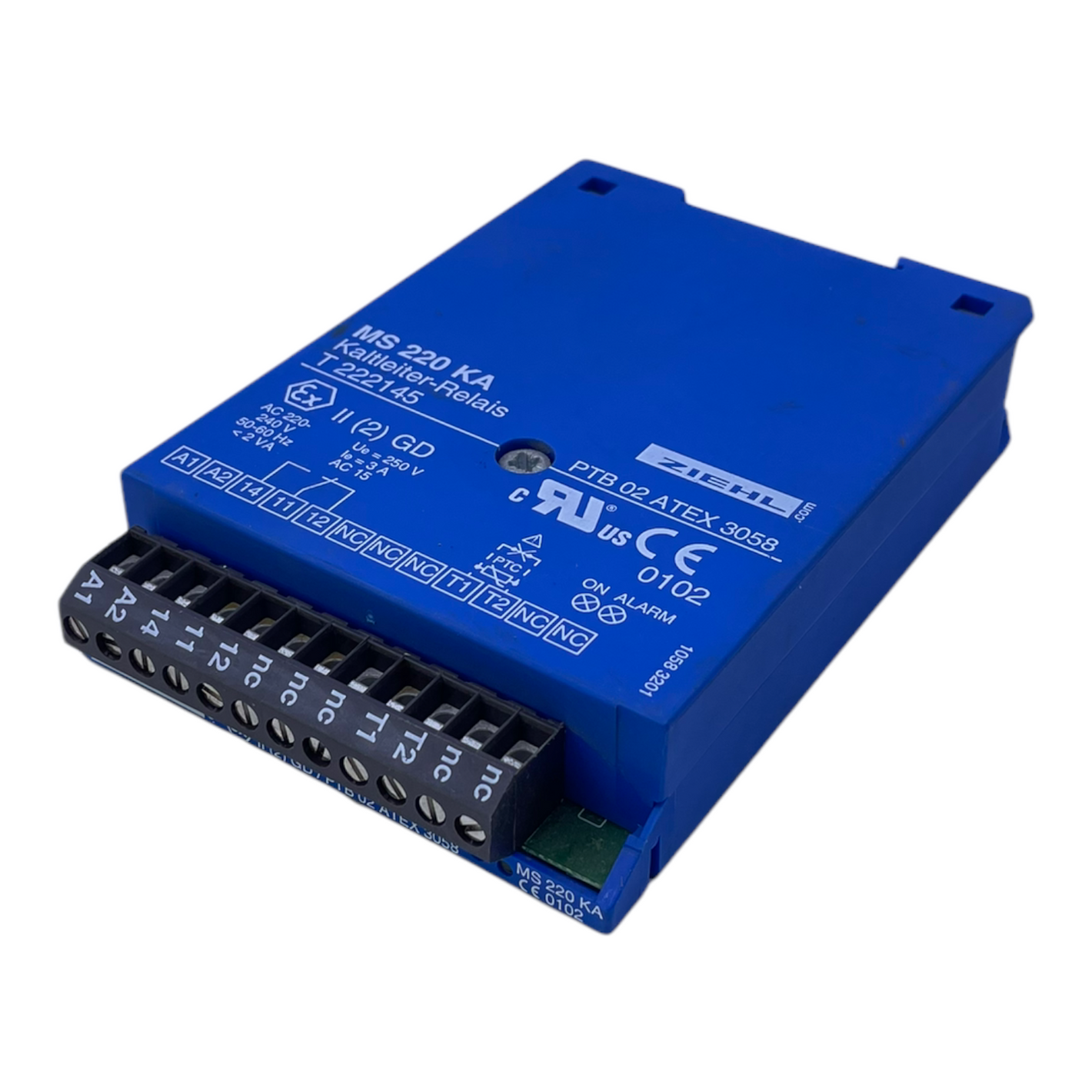Ziehl MS220KA PTC thermistor relay 220-240V AC 50/60Hz 250V 3A AC 15