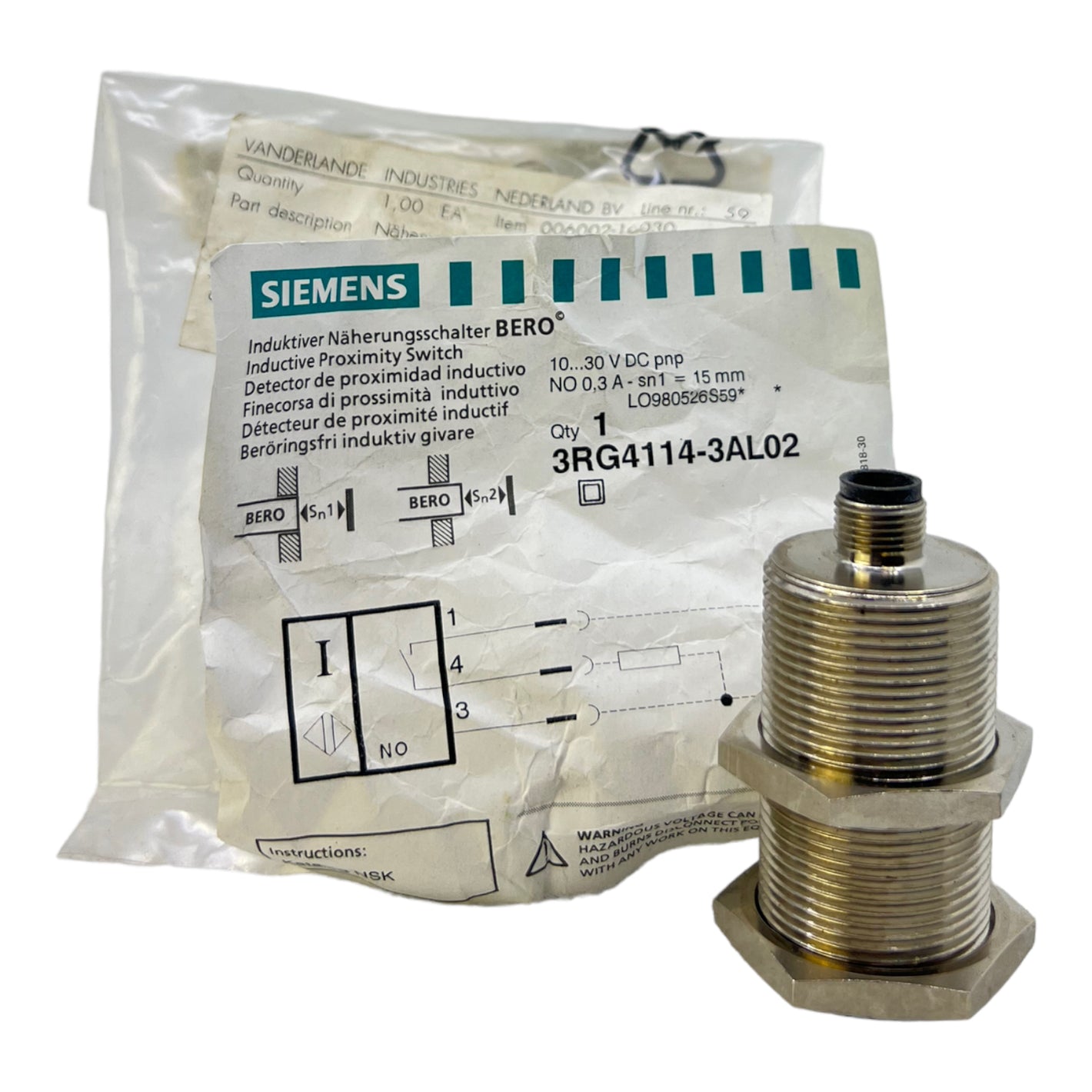 SIEMENS 3RG4114-3AL03 proximity switch 10...30V DC