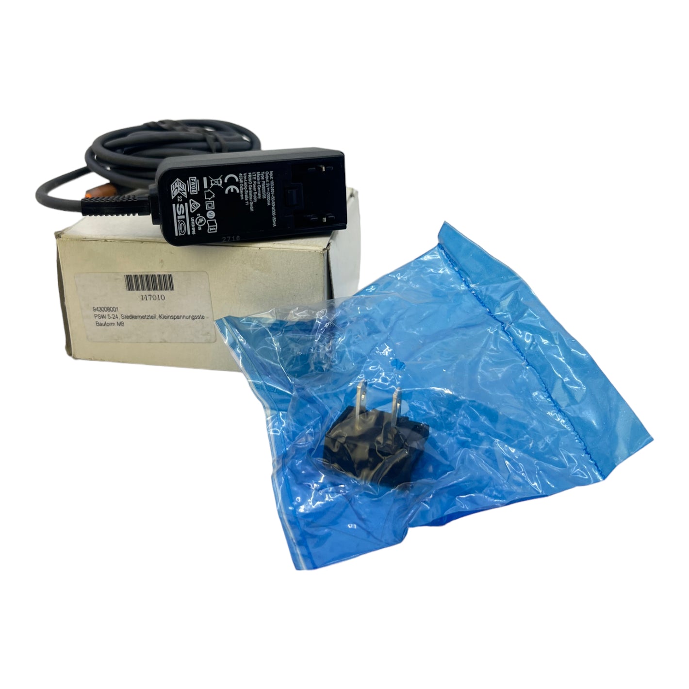 SIQ 943008001 plug-in power supply 100-240V 50-60Hz 300-150mA power supply plug