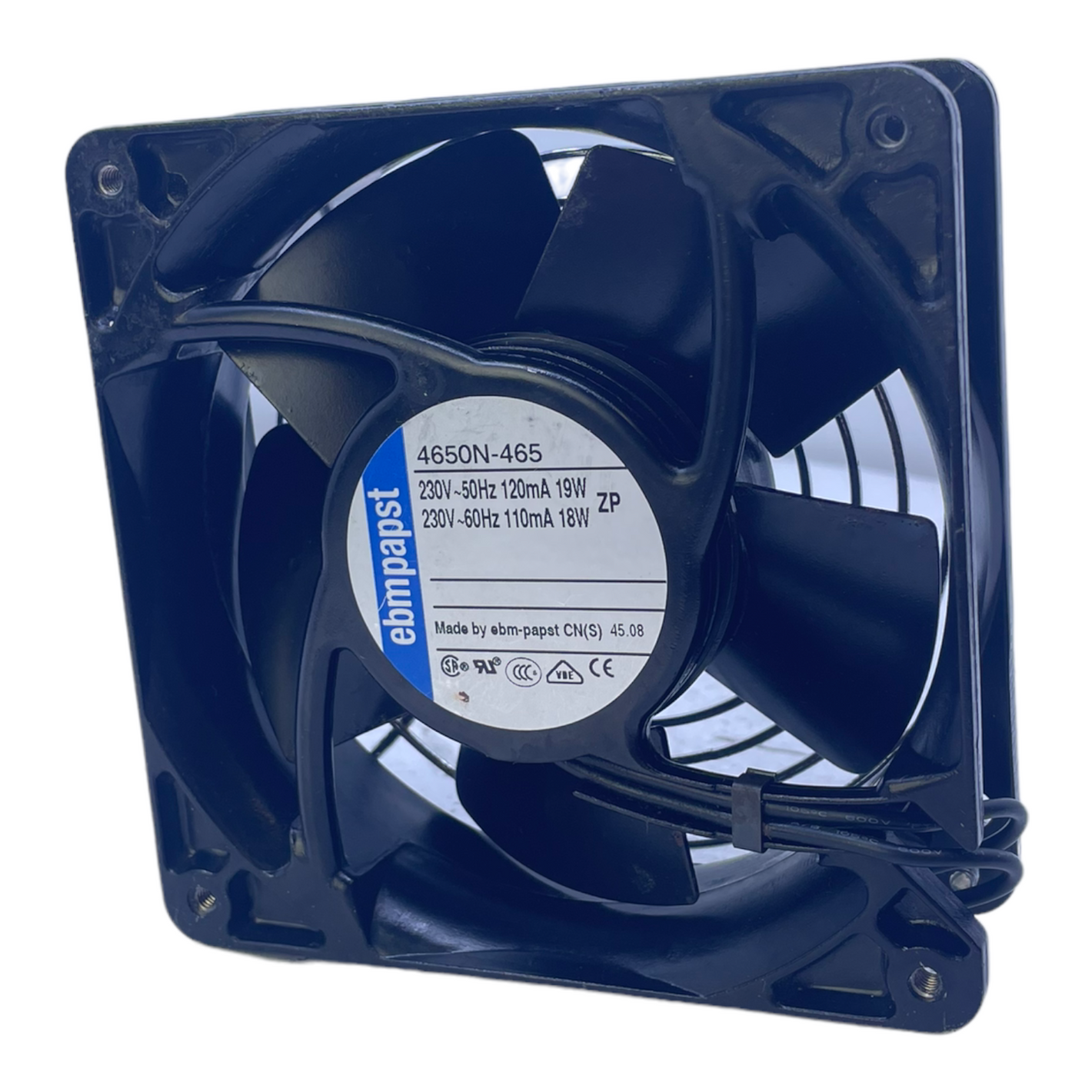 EBM Papst 4650N-465 Axiallüfter für industriellen Einsatz 230V 50Hz 120mA 19W