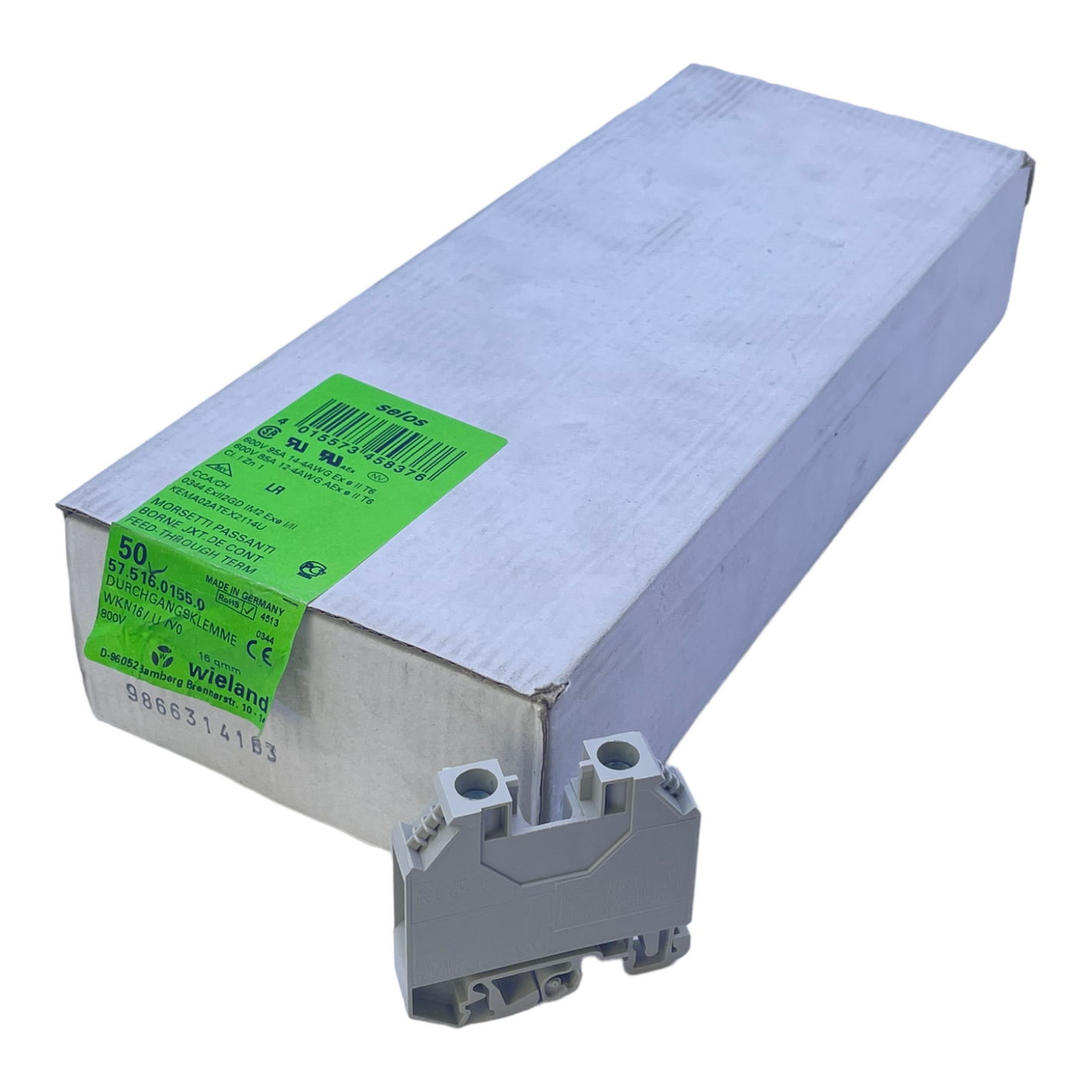 Wieland 57.516.0155.0 feed-through terminal 57.516.0155.0 terminal VE:50pcs/pcs