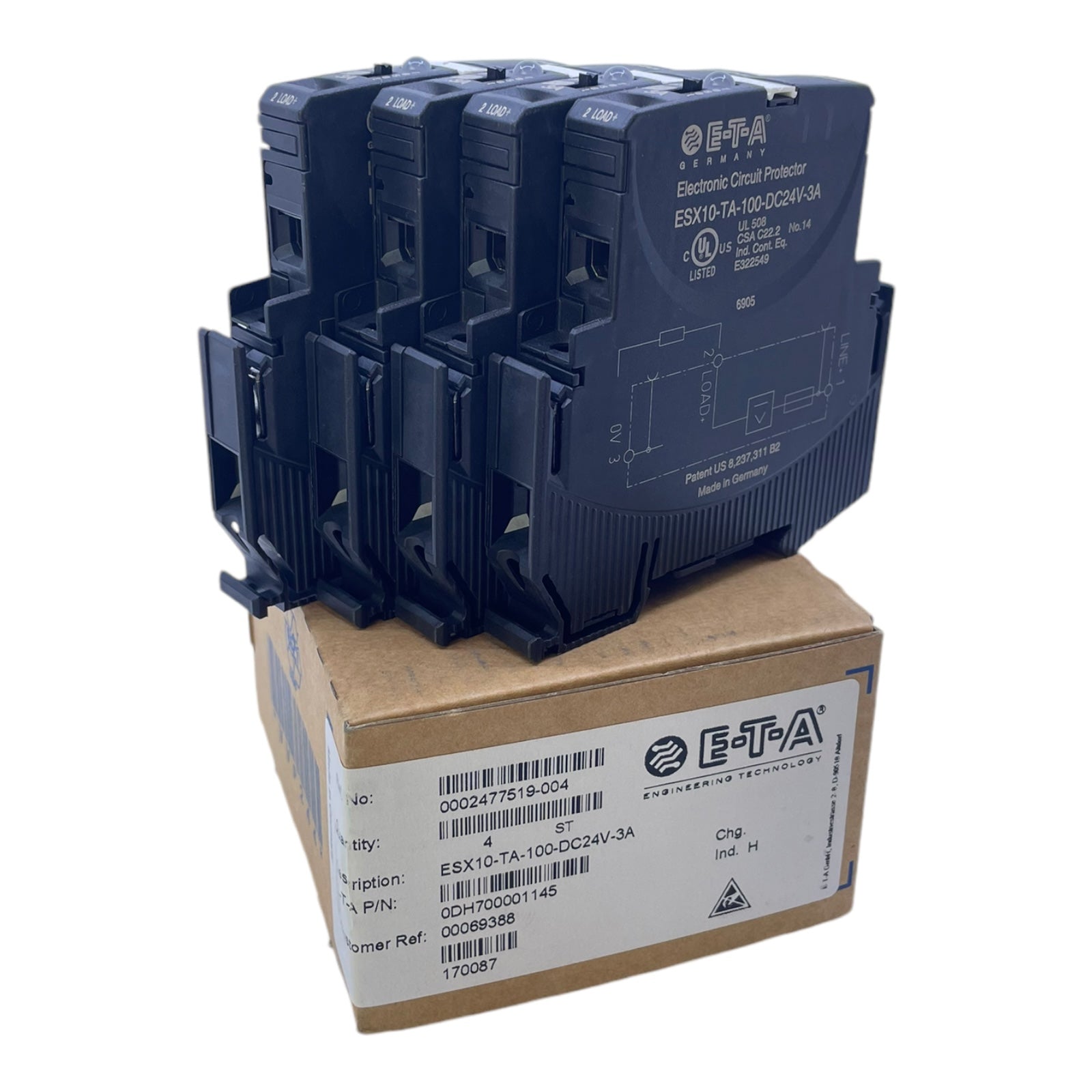 E T A ESX10 TD 101 DC24V 2/4/6A Elektrischer Sicherungsautomat E T A ESX10 TD 101 DC24V 2/4/6A Elektrischer Sicherungsautomat