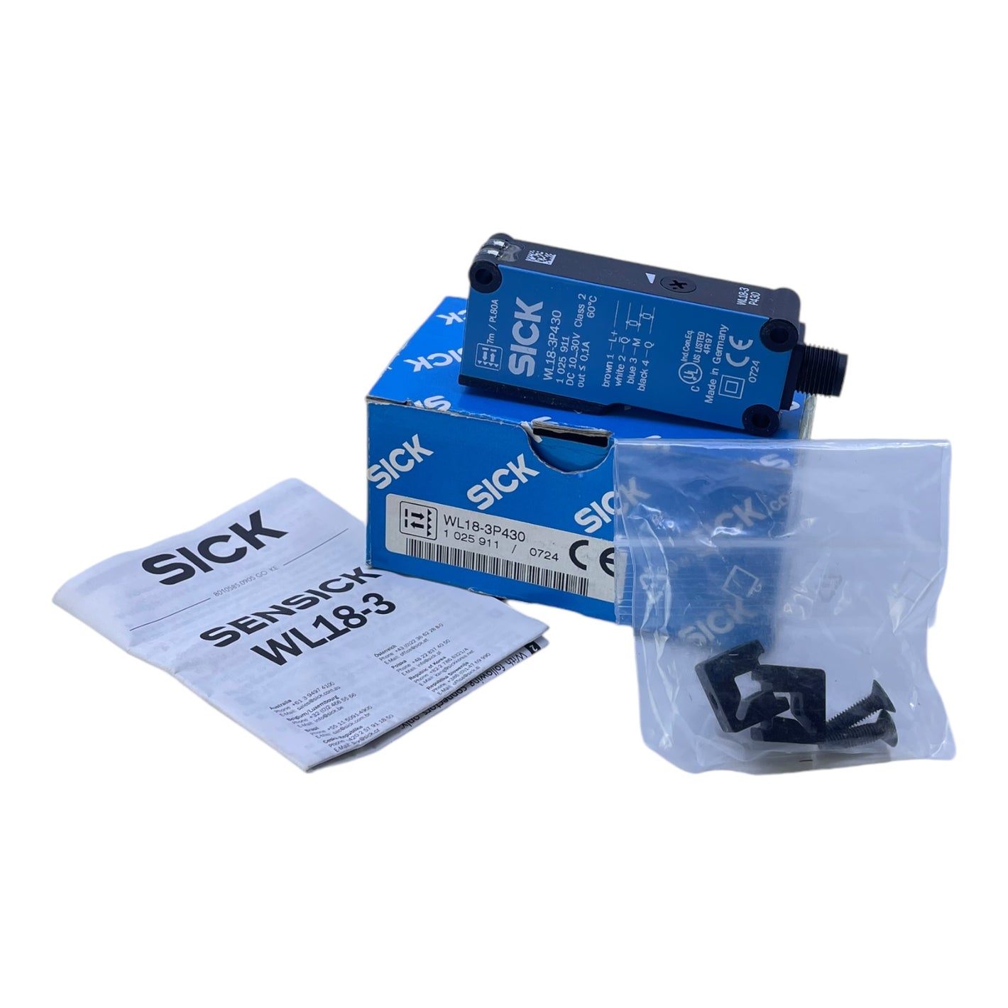Sick WL18-3P430 Retro-reflective photoelectric sensor for industrial use 1025911 Sick