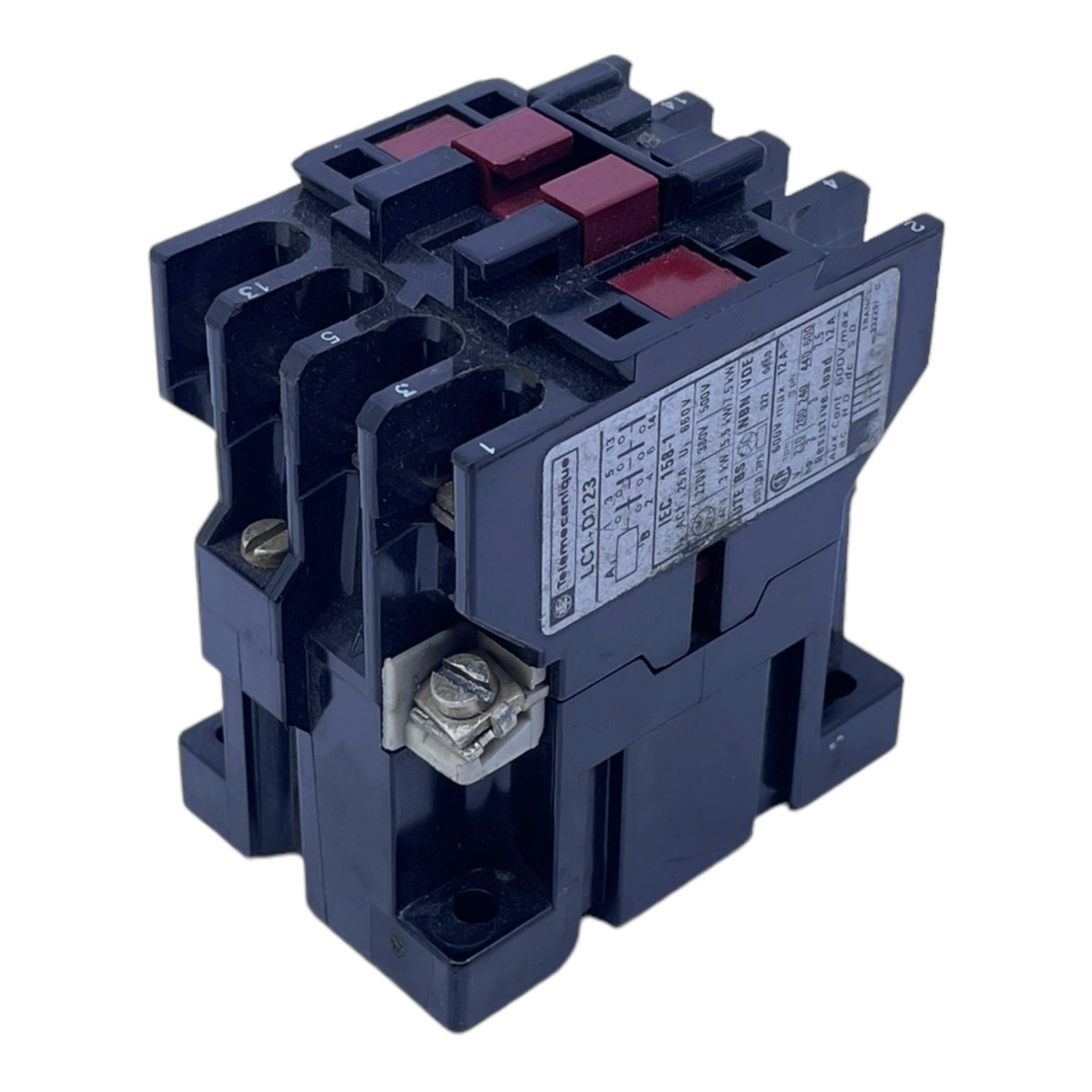 Telemecanique LC1-D123 power contactor 220V 50Hz 240V 60Hz for industrial use