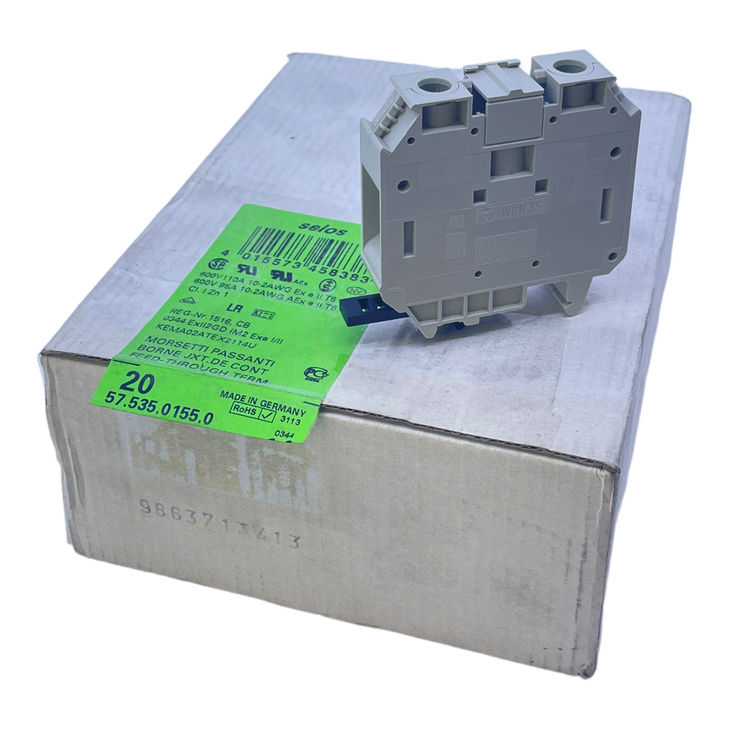 Wieland 57.535.0155.0 feed-through terminal 57.535.0155.0 terminal VE:20pcs/pcs