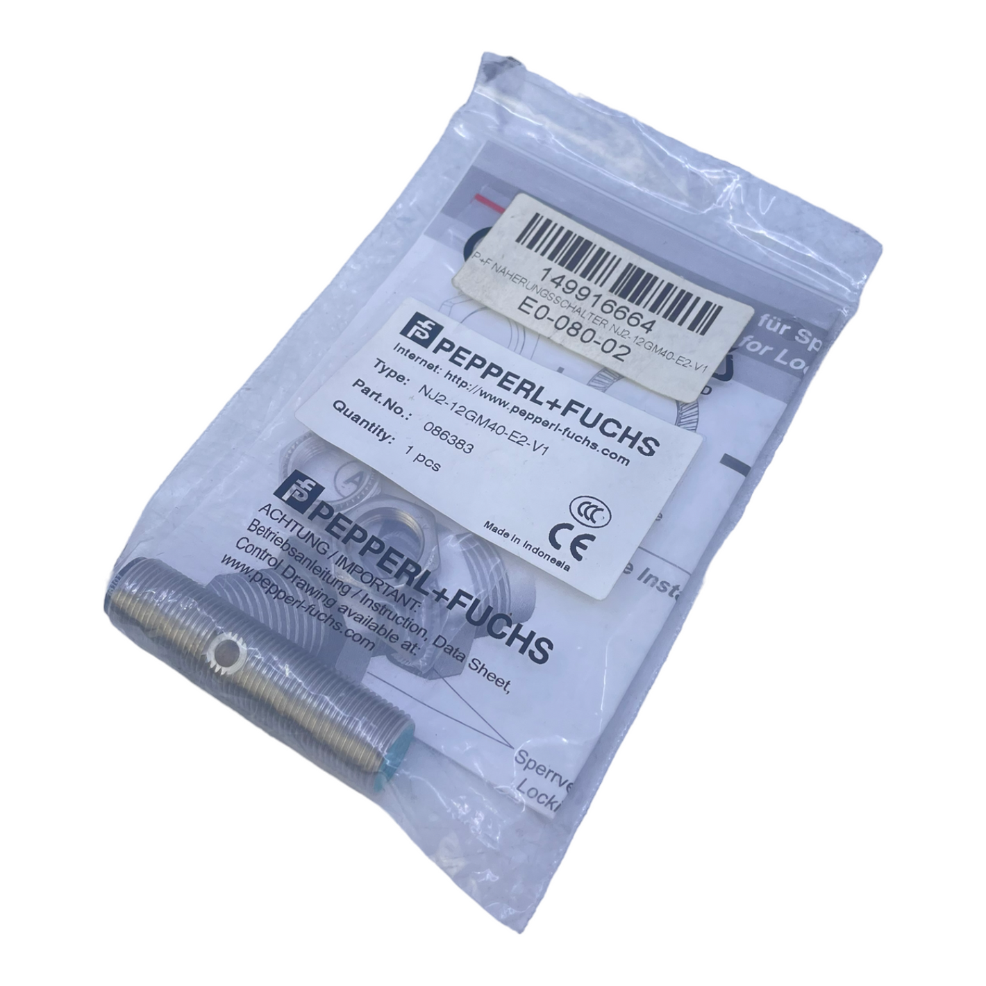 Pepperl+Fuchs NJ2-12GM40-E2-V1 Induktiver Sensor für industriellen Einsatz