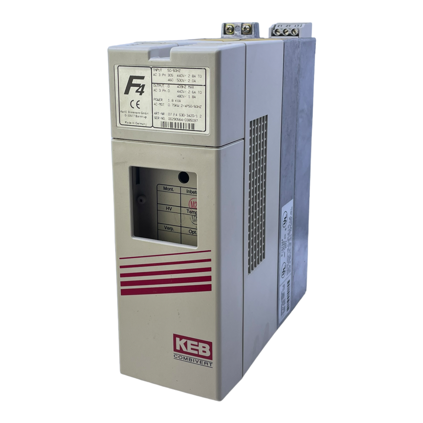 KEB 07.F4.S3D-3420/1.2 Frequenzumrichter 0,75kW für industriellen Einsatz KEB