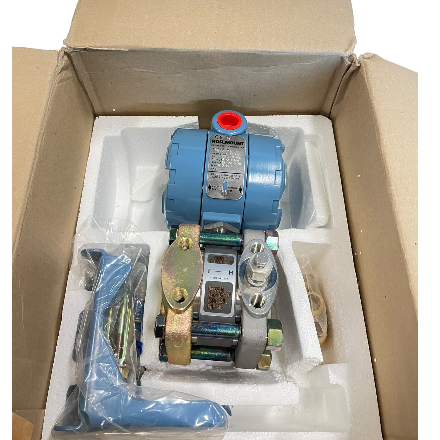 Rosemount 1151 Pressure Sensor GP6E22I1B1CM Sensor for industrial use