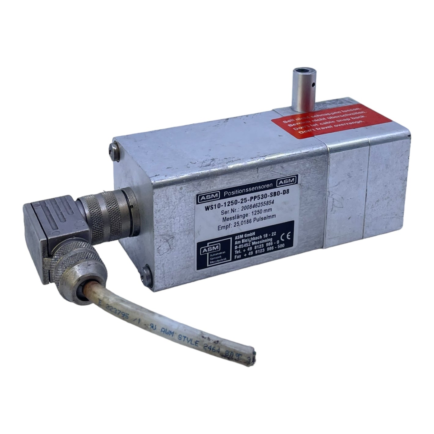 ASM WS10-1250-25-PP530-SB0-D8 Positionssensor für industriellen EInsatz