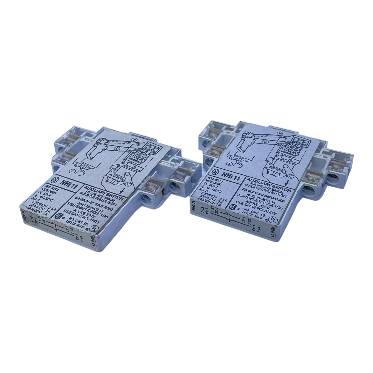 Moeller NHi11 circuit breaker AC11 220/240V 3.5A 380/415V 2A 440/500V 1A 2pcs