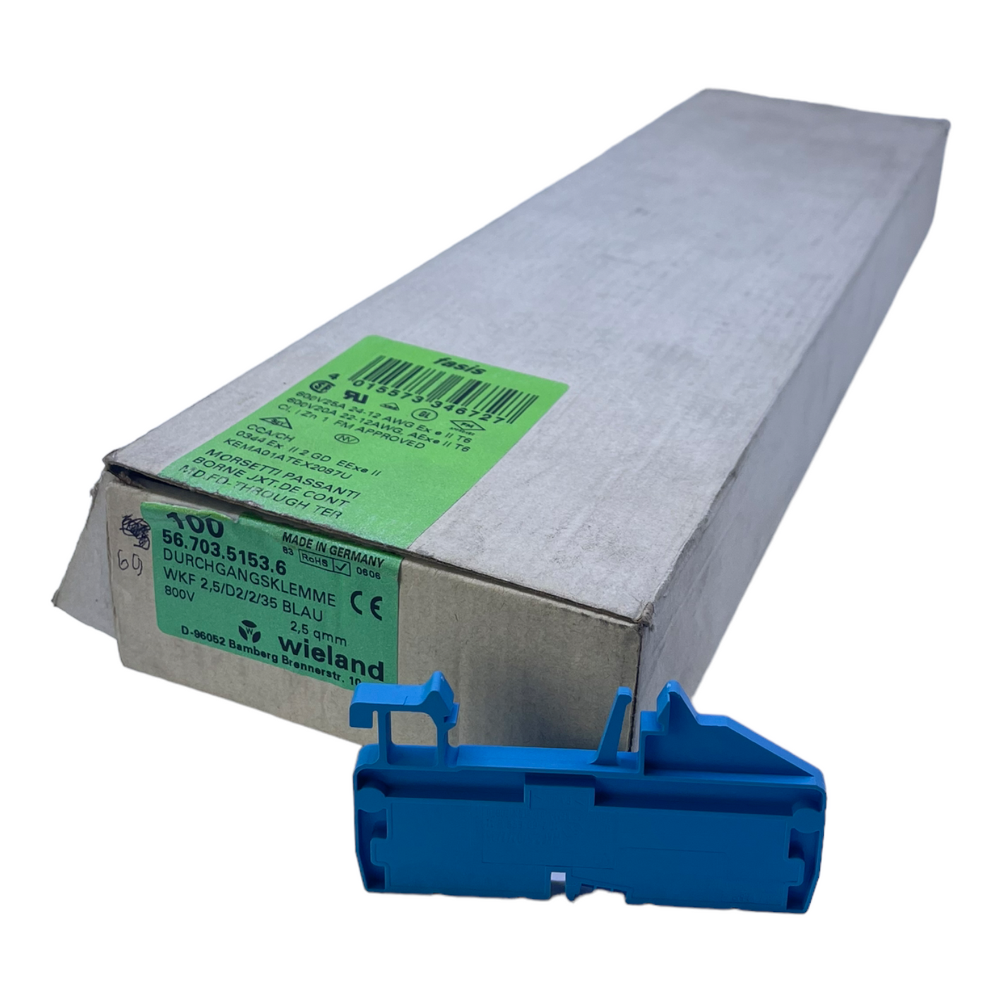 Wieland 56.703.5153.6 Durchgangsklemme für industriellen Einsatz VE:69stk