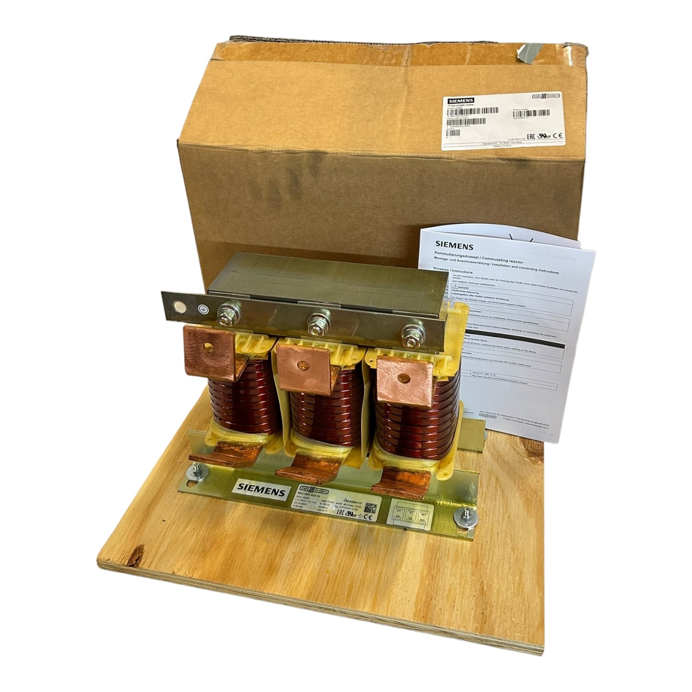 Siemens 6RX1800-4DK04 line reactor transformer for industrial use