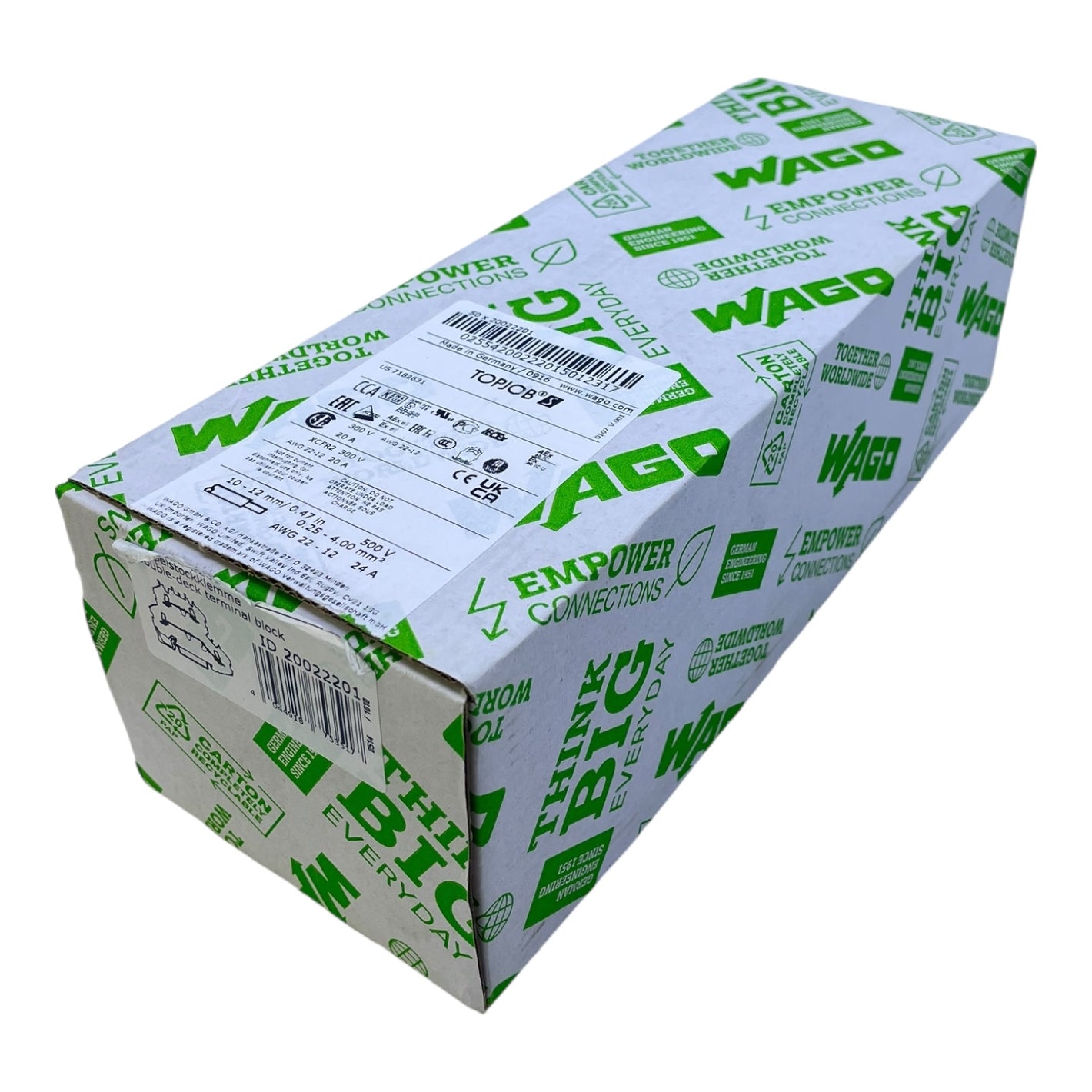 WAGO Doppelstockklemme Reihenklemme 2002-2201 TOPJOB S grau VE: 94 Stück