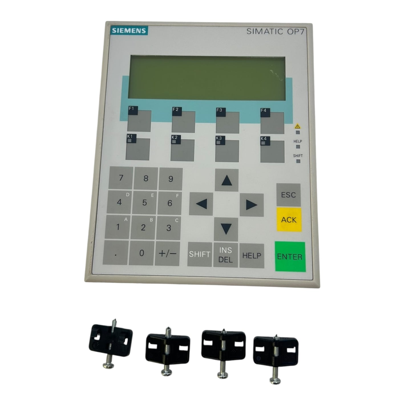 Siemens Operator Panel OP7-DP 6AV3607-1JC20-0AX1 HMI 24V Profibus RS232