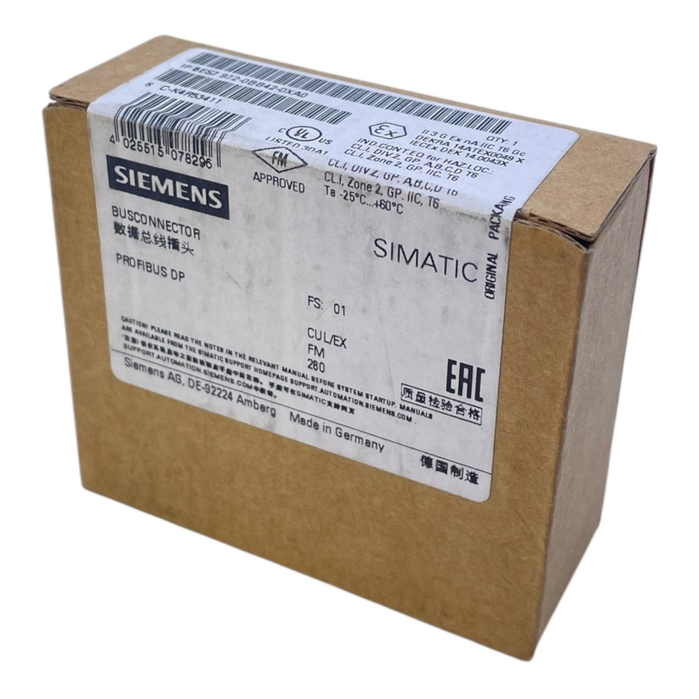 Siemens 6ES7972-0BB42-0XA0 PLC connector for industrial use PLC connector