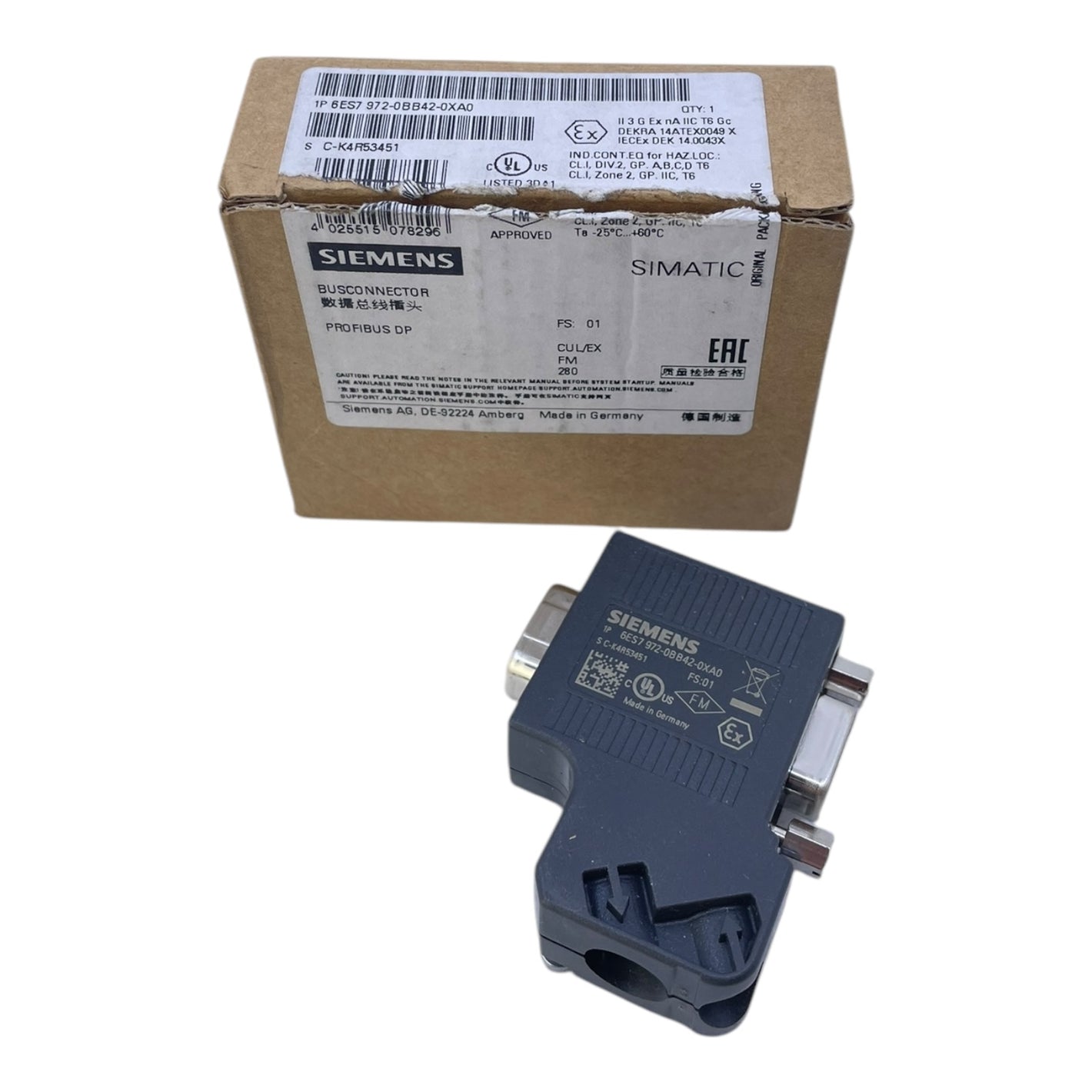Siemens 6ES7972-0BB42-0XA0 PLC connector SIMATIC for industrial use