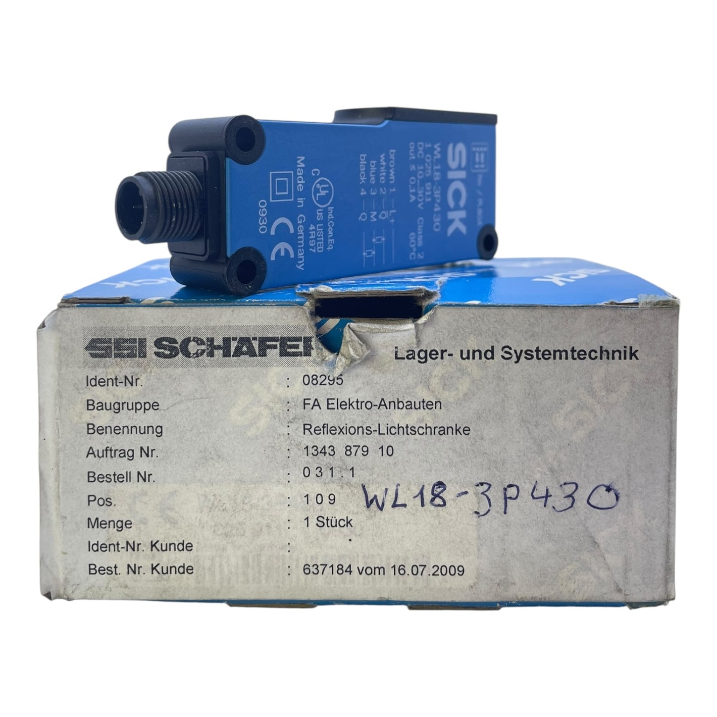 Sick Reflexions Lichtschranke WL18-3P430 1025911 für die Industrielle Nutzung