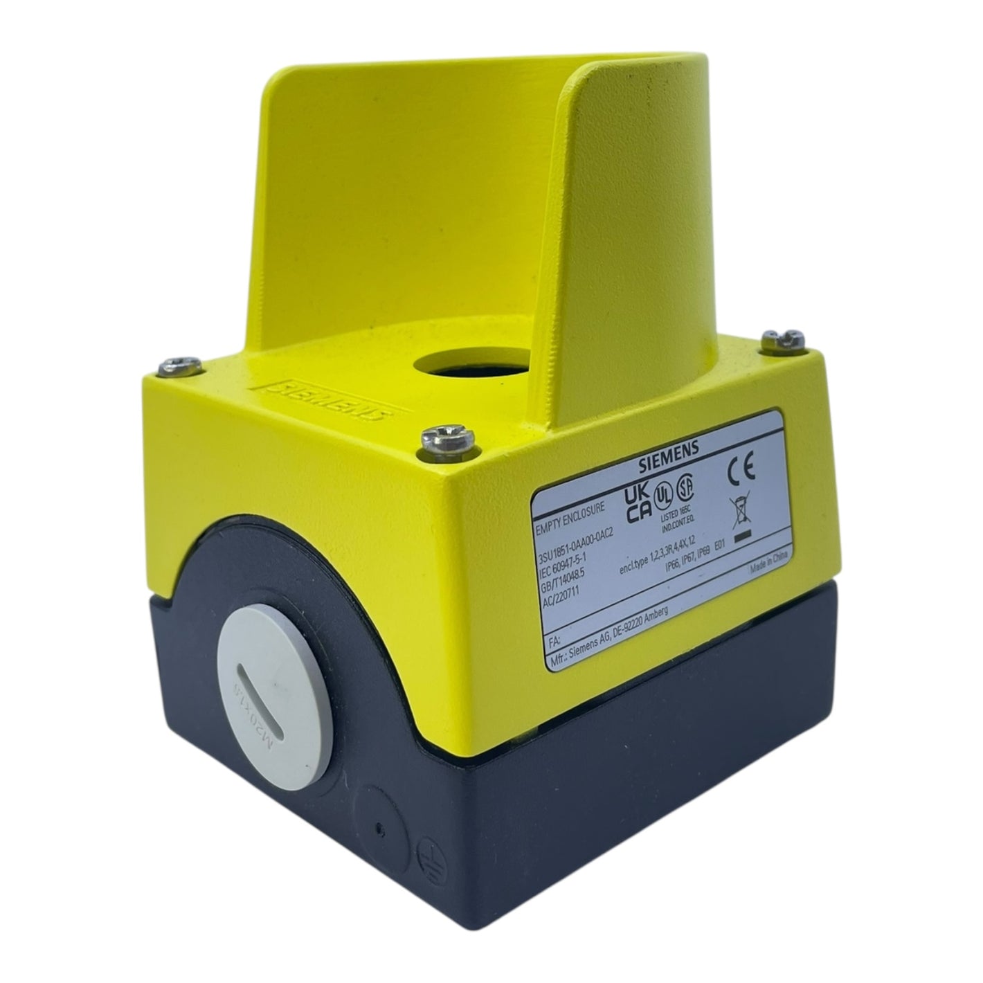 Siemens Leergehäuse Gelb für Not-Halt-Taster 3SU1851-0AA00-0AC2 M20