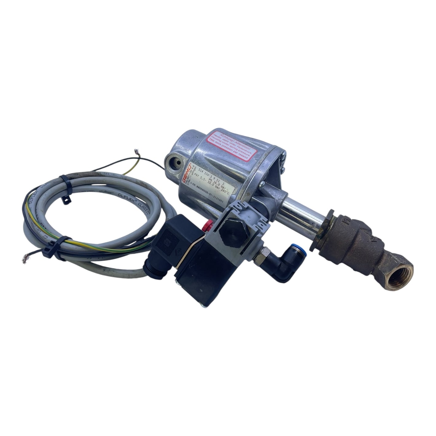 GEMÜ Stellventil 514 15D PN16 5,5–10 bar 180°C mit Antrieb und Magnetventil