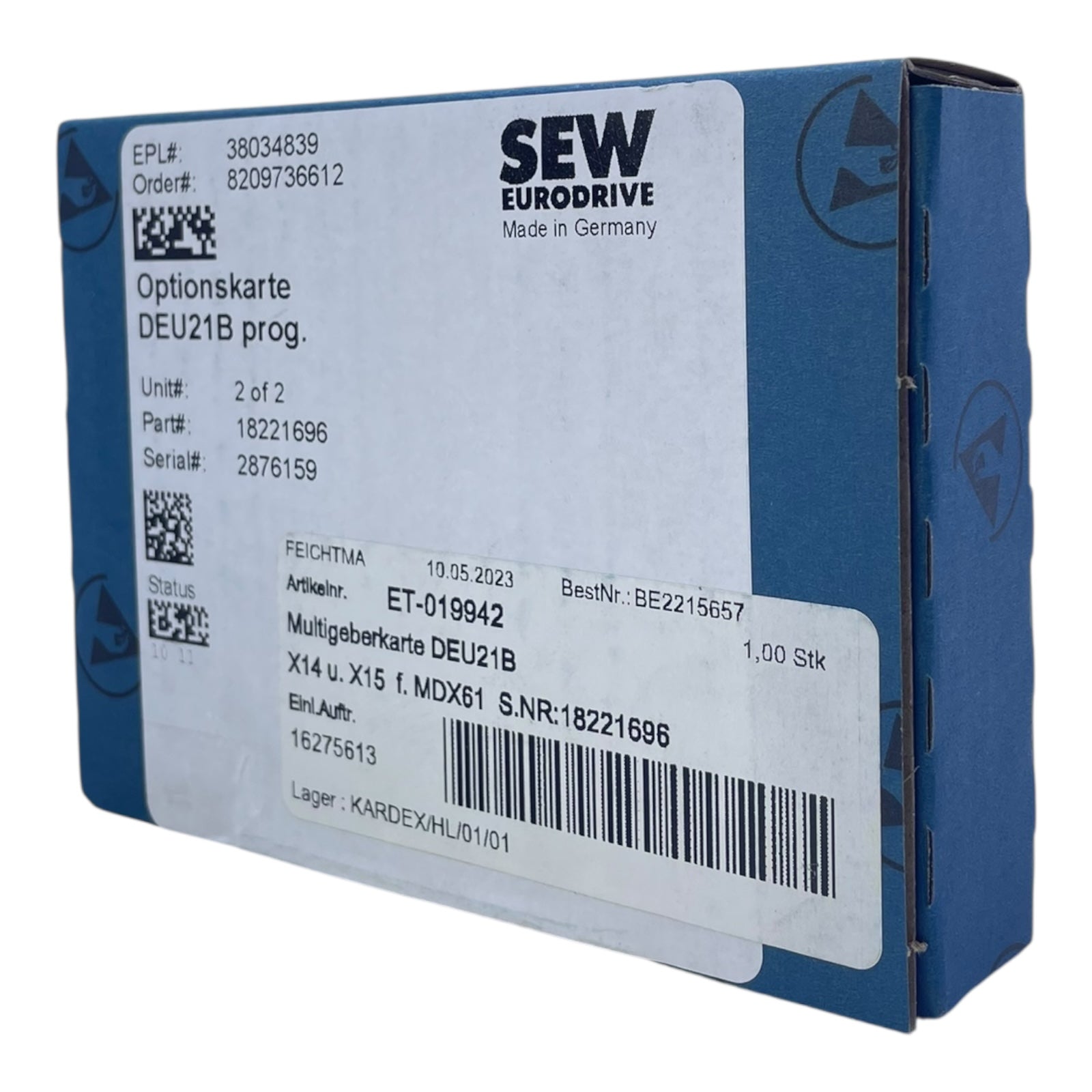Sew Eurodrive MDV Optionskarte | 8222215.13/.19 | WM Industrietechnik Sew Eurodrive MDV Optionskarte | 8222215.13/.19 | WM Industrietechnik