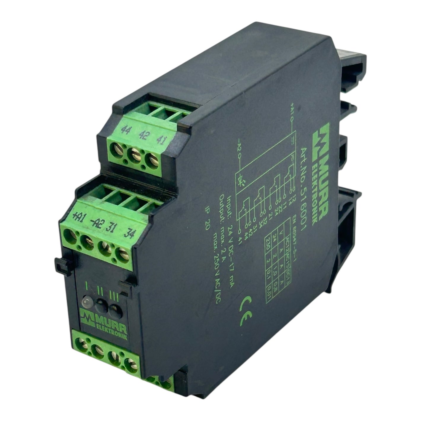 Murr Elektronik Relaismodul 516001 24VDC 2A 250V AC/DC IP20 für Industrie