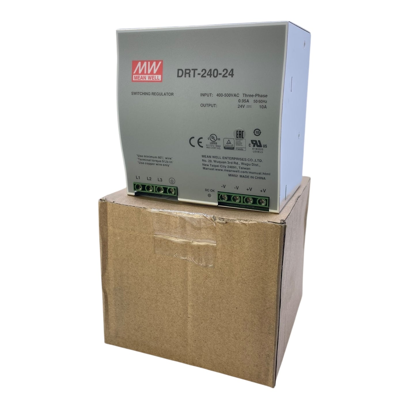 Mean Well DRT-240-24 power supply for industrial use power supply mains part
