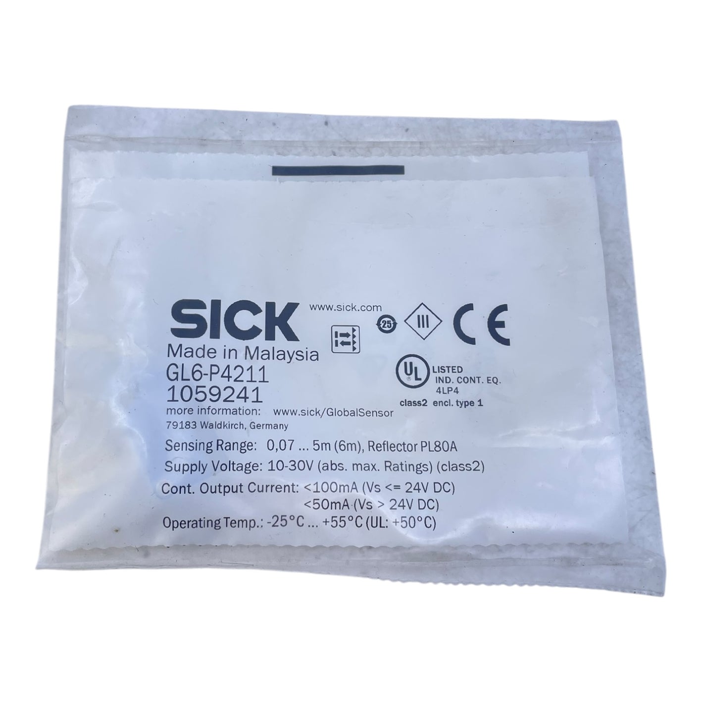 Sick GL6-P4211 Kubisch Optischer Sensor 1059241  - für den industriellen Einsatz