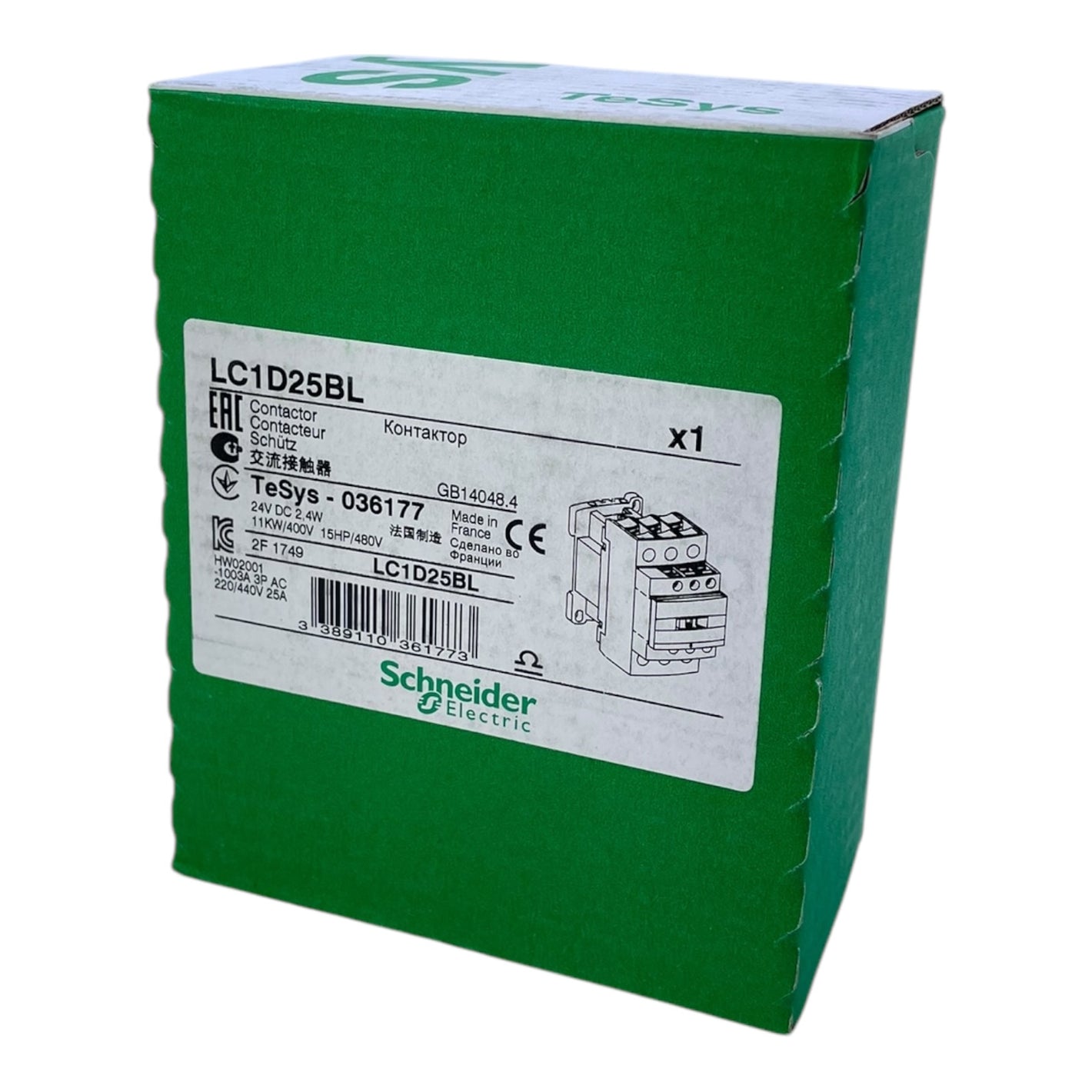 Schneider Electric LC1D25BL power contactor for industrial use Contactor
