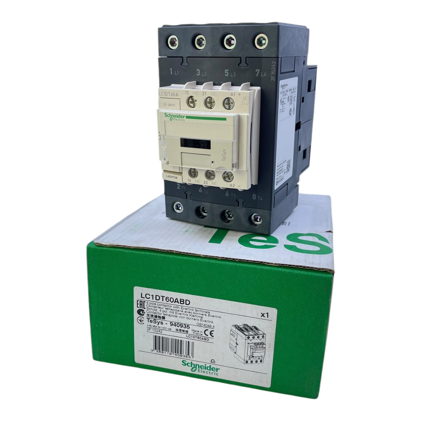 Schneider Electric LC1DT60ABD power contactor - for industrial use