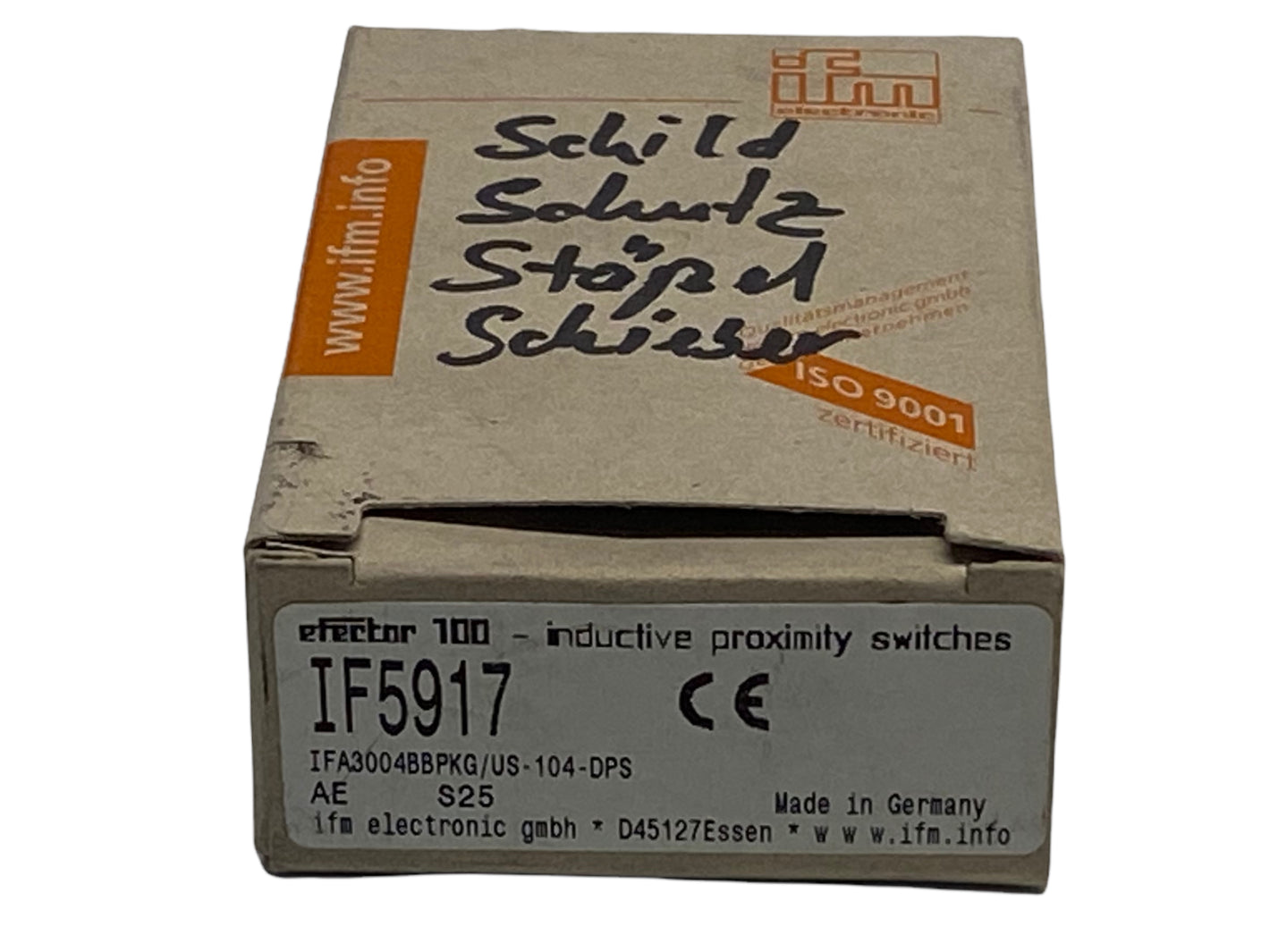 Ifm IF5917 IFA3004BBPKG/US-104-DPS inductive proximity sensor