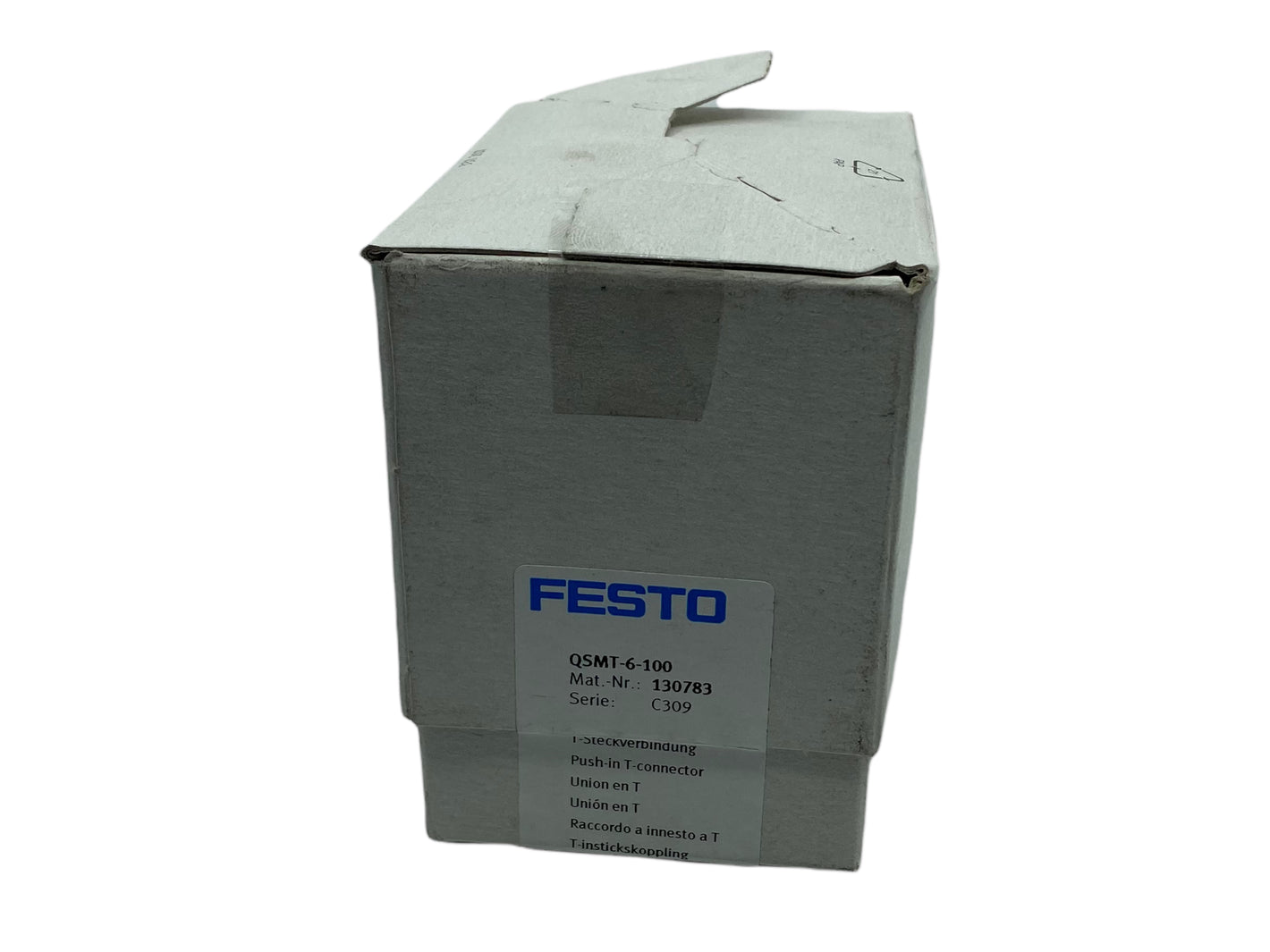 Festo QSMT-6-100 T connector 130783QSMT-6-100 tube Ø: 6 mm -PU: 100 pcs.-