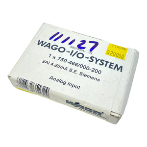Wago 750-466/000-200 2-Kanal-Analogeingang 20 mA Datenformat S5-Steuerung
