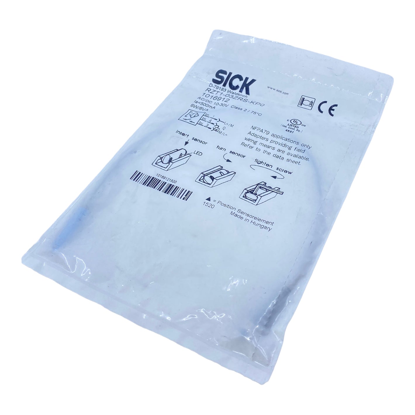 Sick RZT1-03ZRS-KP0 sensor 1016912 10 V AC/DC ... 30 V AC/DC