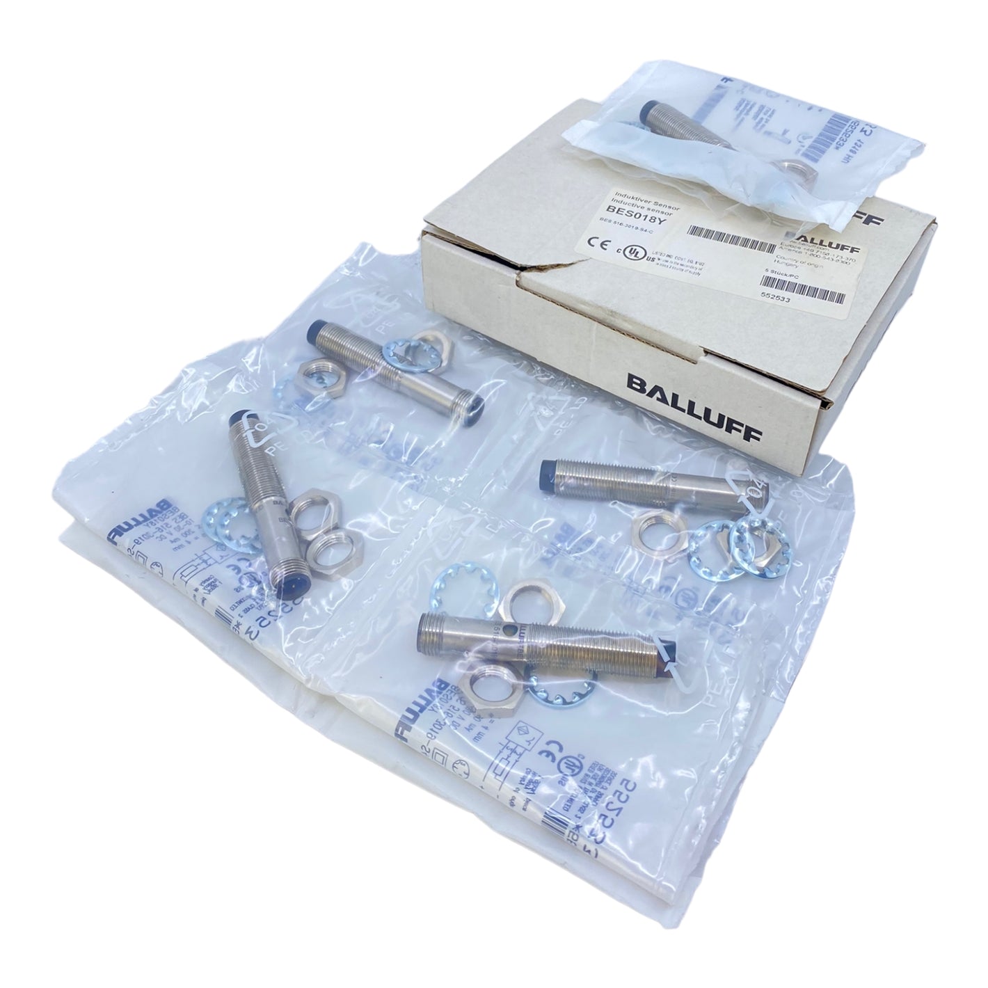 Balluff BES018Y inductive sensor VE 5pcs. 10...30 VDC IP68 2500 Hz PNP normally closed