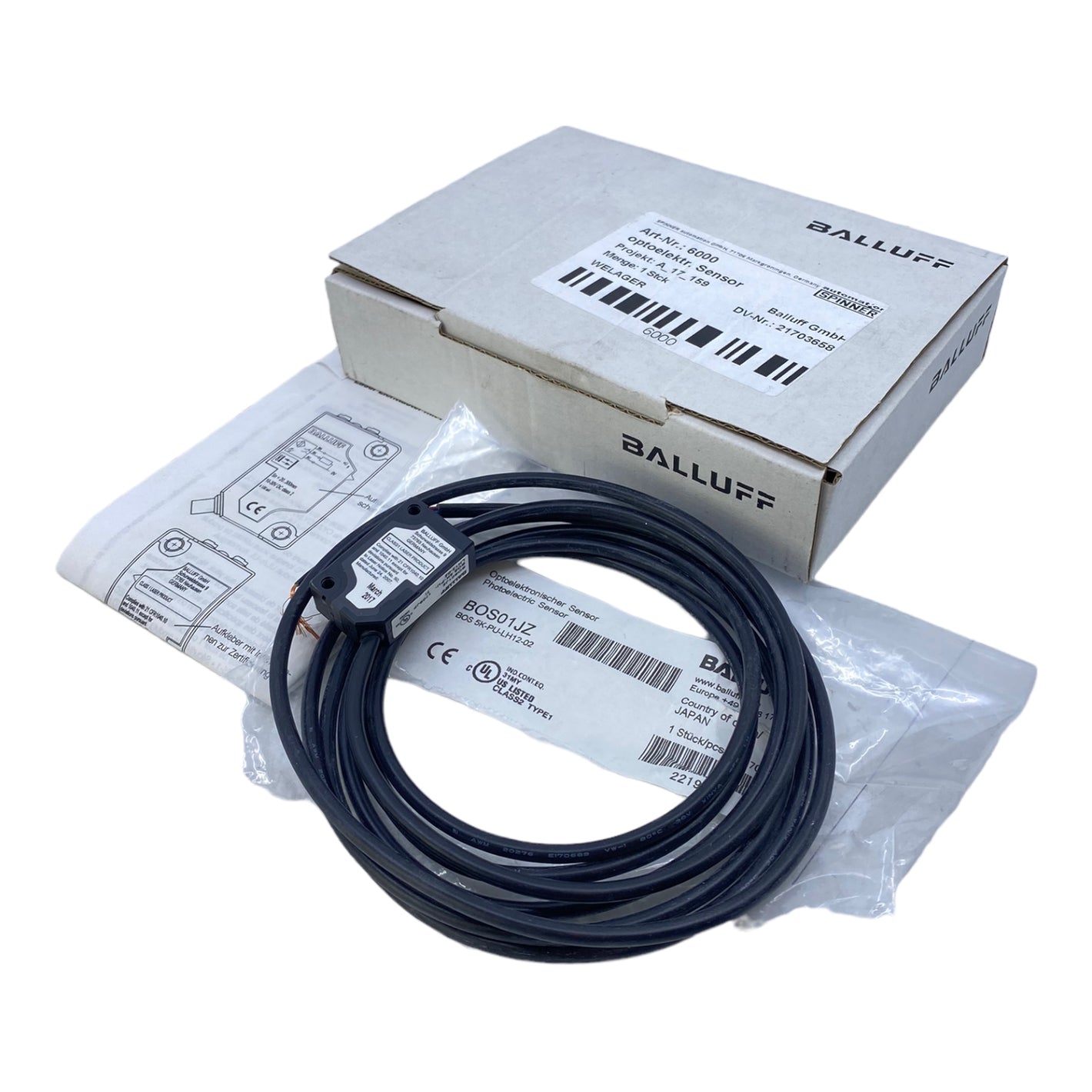 Balluff BOS01JZ light button 10...30 VDC PNP NO/NC
