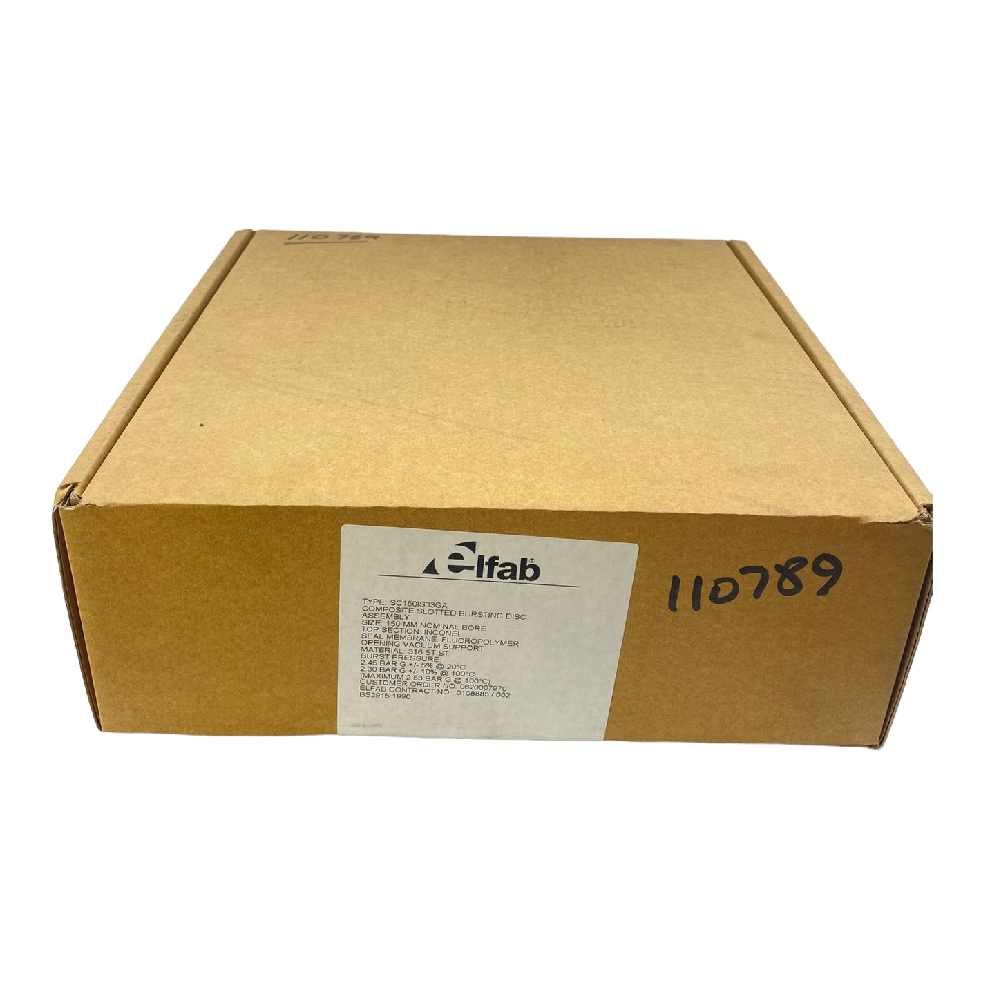 Elfab SC150IS33GA Rupture Disc Bracket 150mm 2.53 BarG