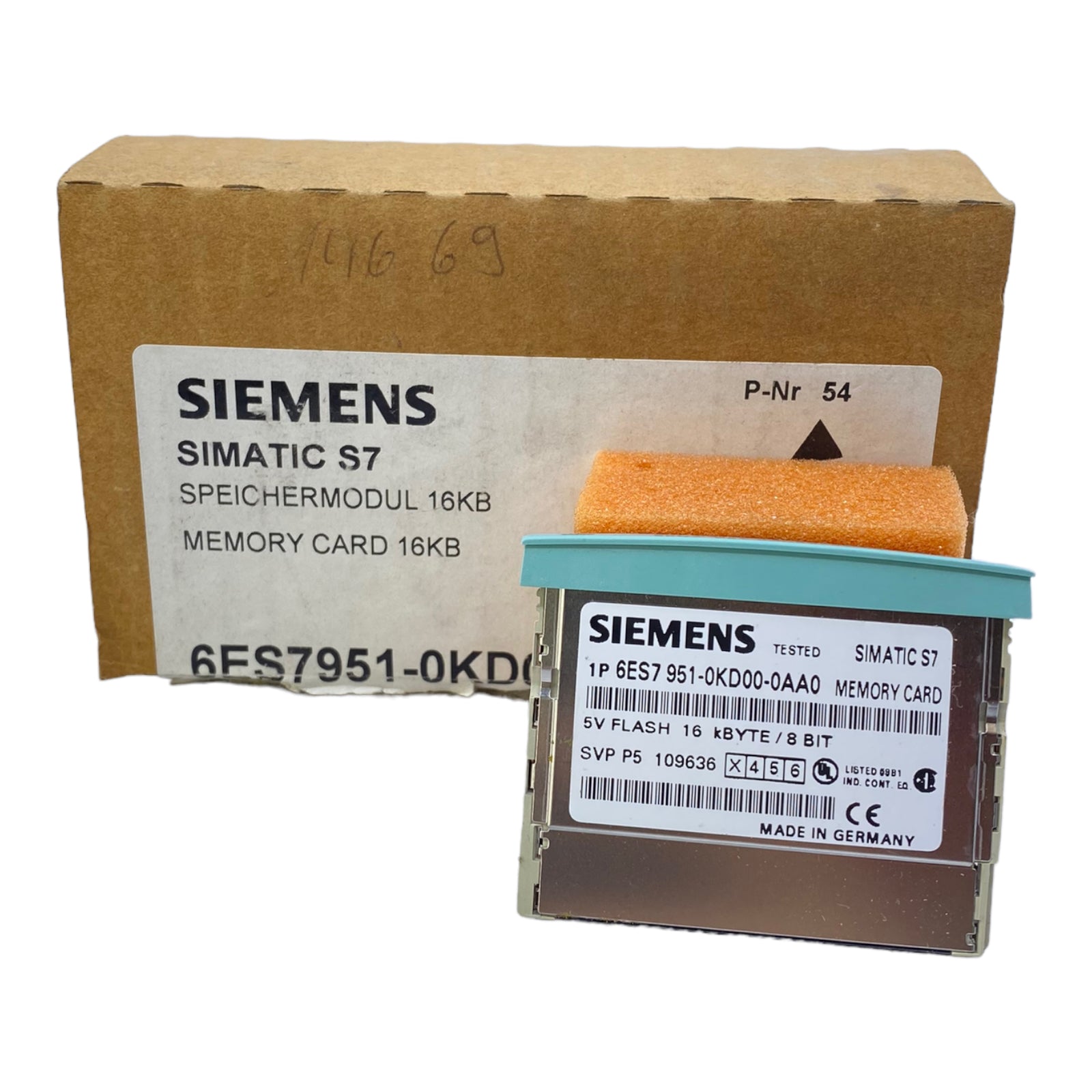 Siemens 6ES7951-0KD00-0AA0 Memory Card SIMATIC S7 5V 16 KB