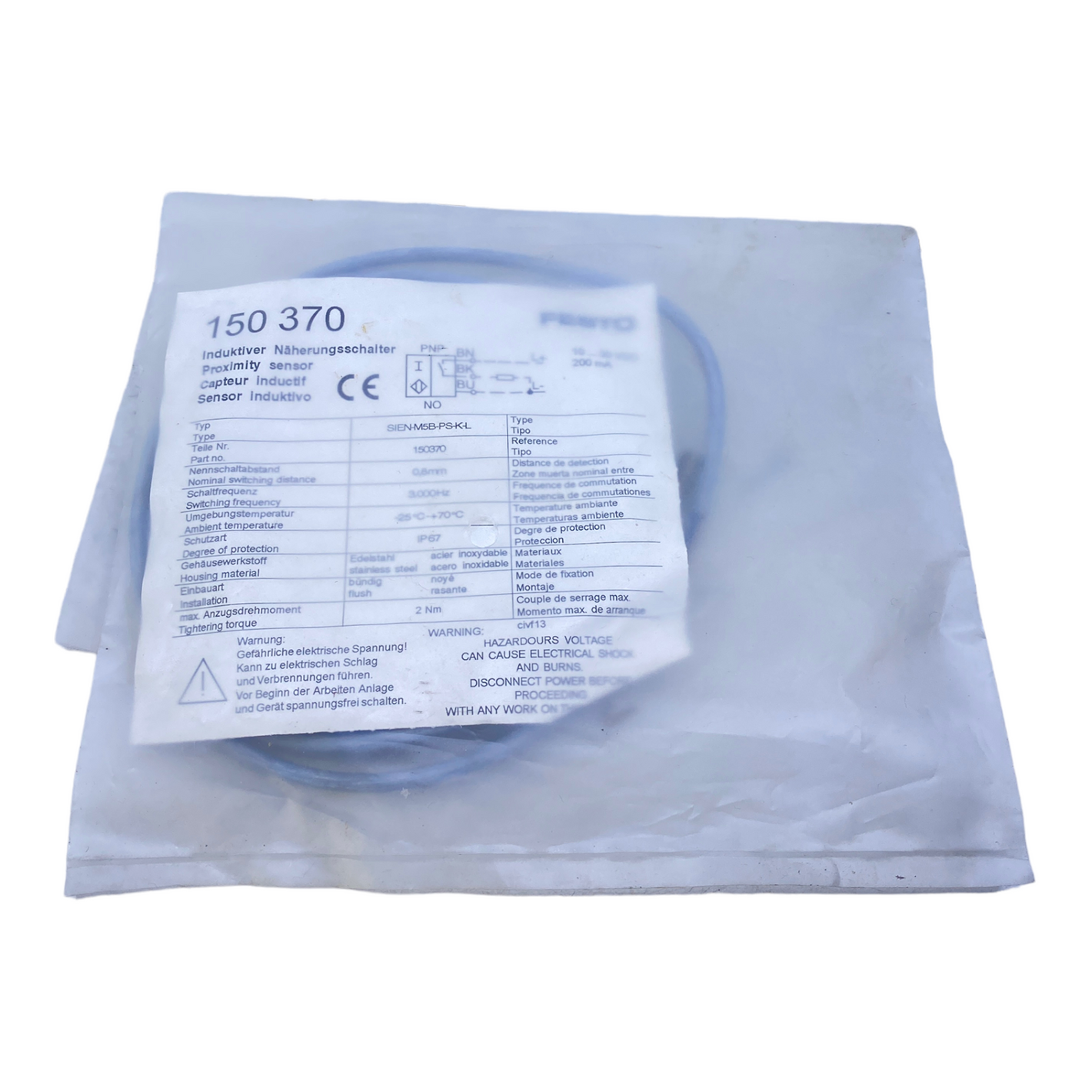 Festo 150370 inductive proximity switch 10...30V DC 200mA