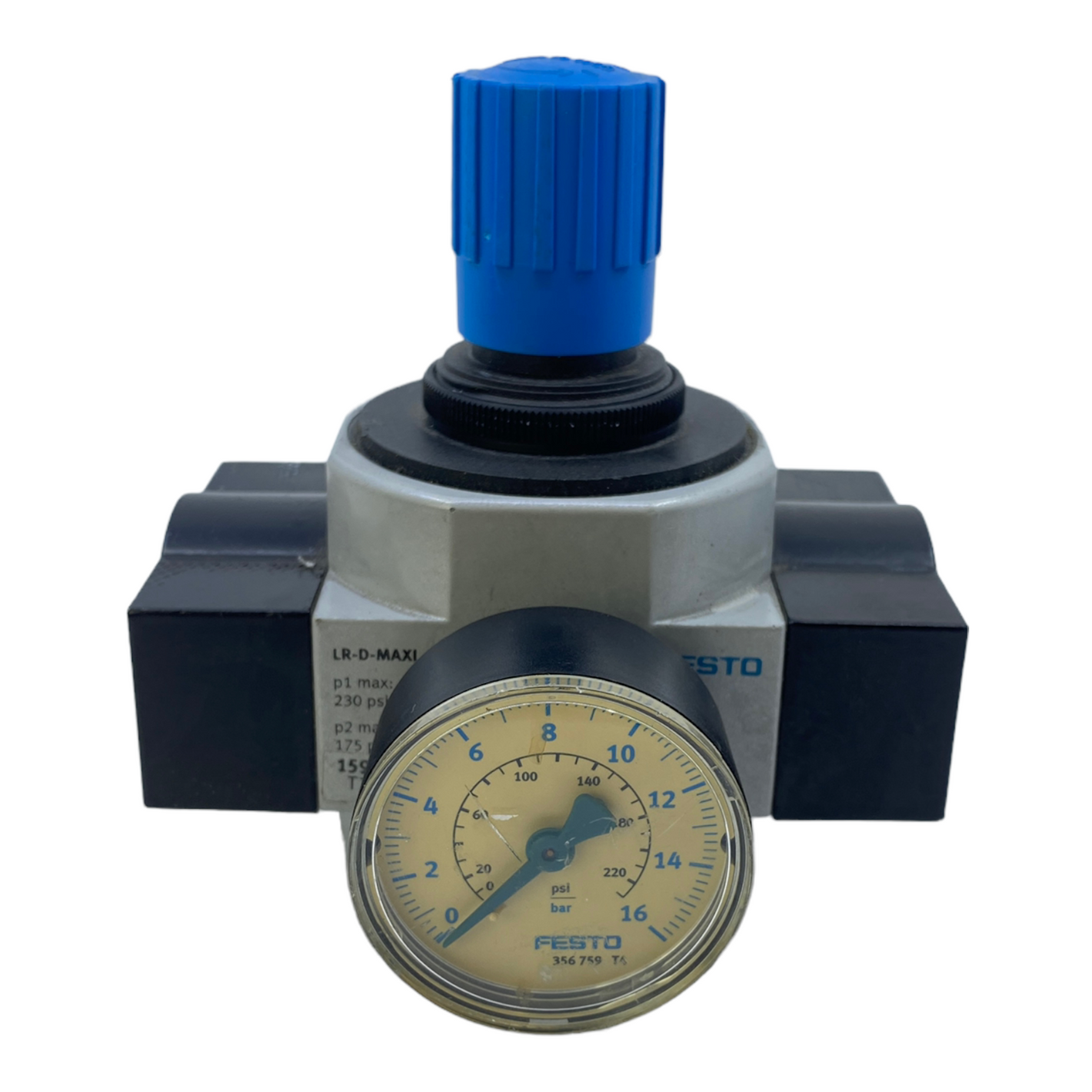 Festo LR-D-MAXI Druckregelventil 159627 mit Manometer 0,5 bis 12 bar