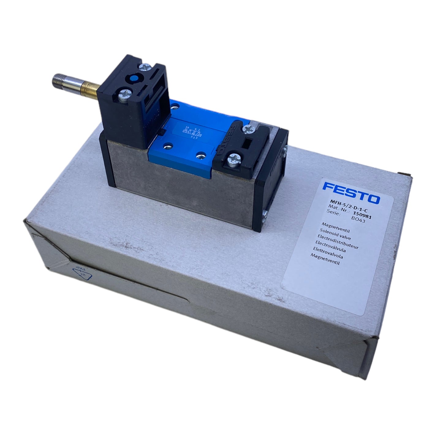 Festo MFH-5/2-D-1-C Magnetventil 150981 2-10 bar elektrisch / drosselbar